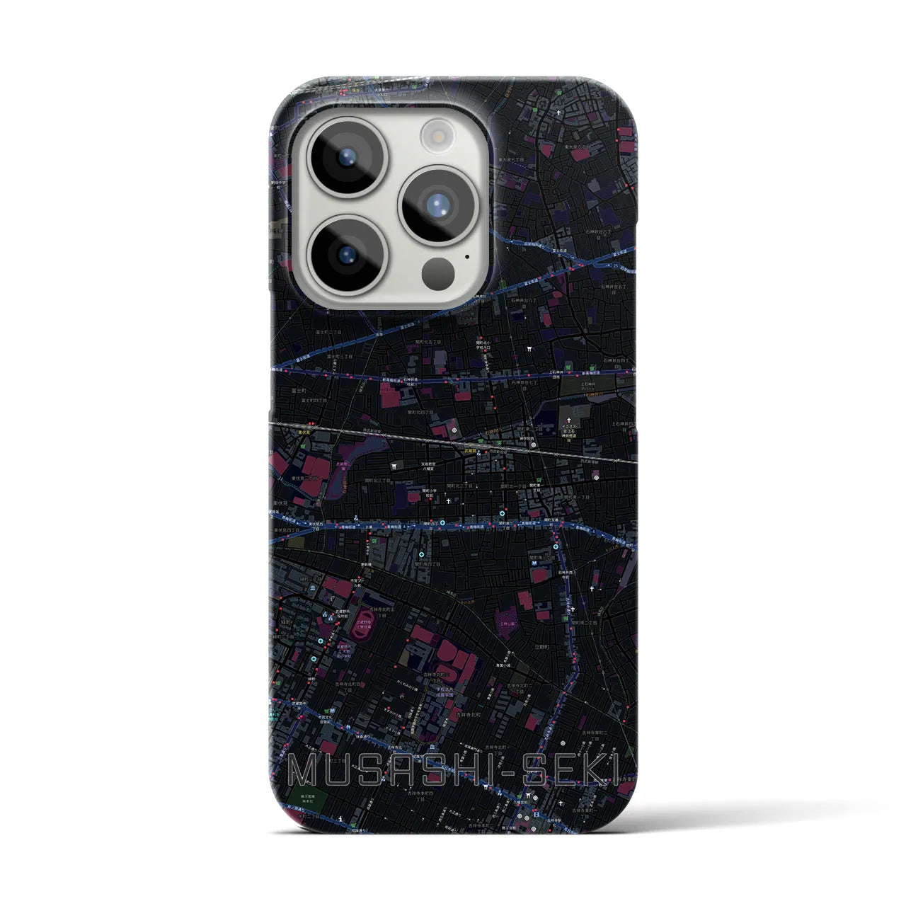 【武蔵関(東京都)】地図柄iPhoneケース(バックカバータイプ)