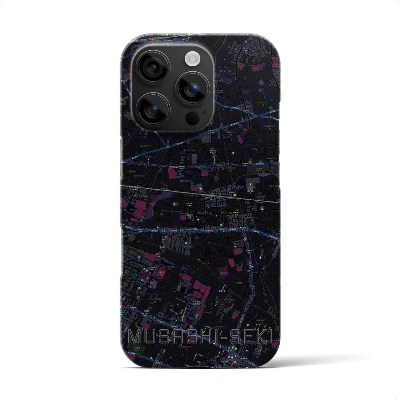 【武蔵関(東京都)】地図柄iPhoneケース(バックカバータイプ)