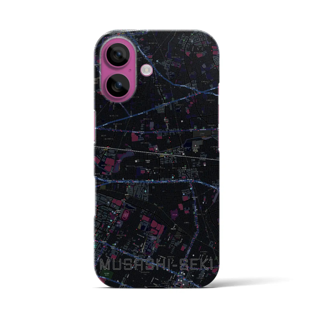 【武蔵関(東京都)】地図柄iPhoneケース(バックカバータイプ)