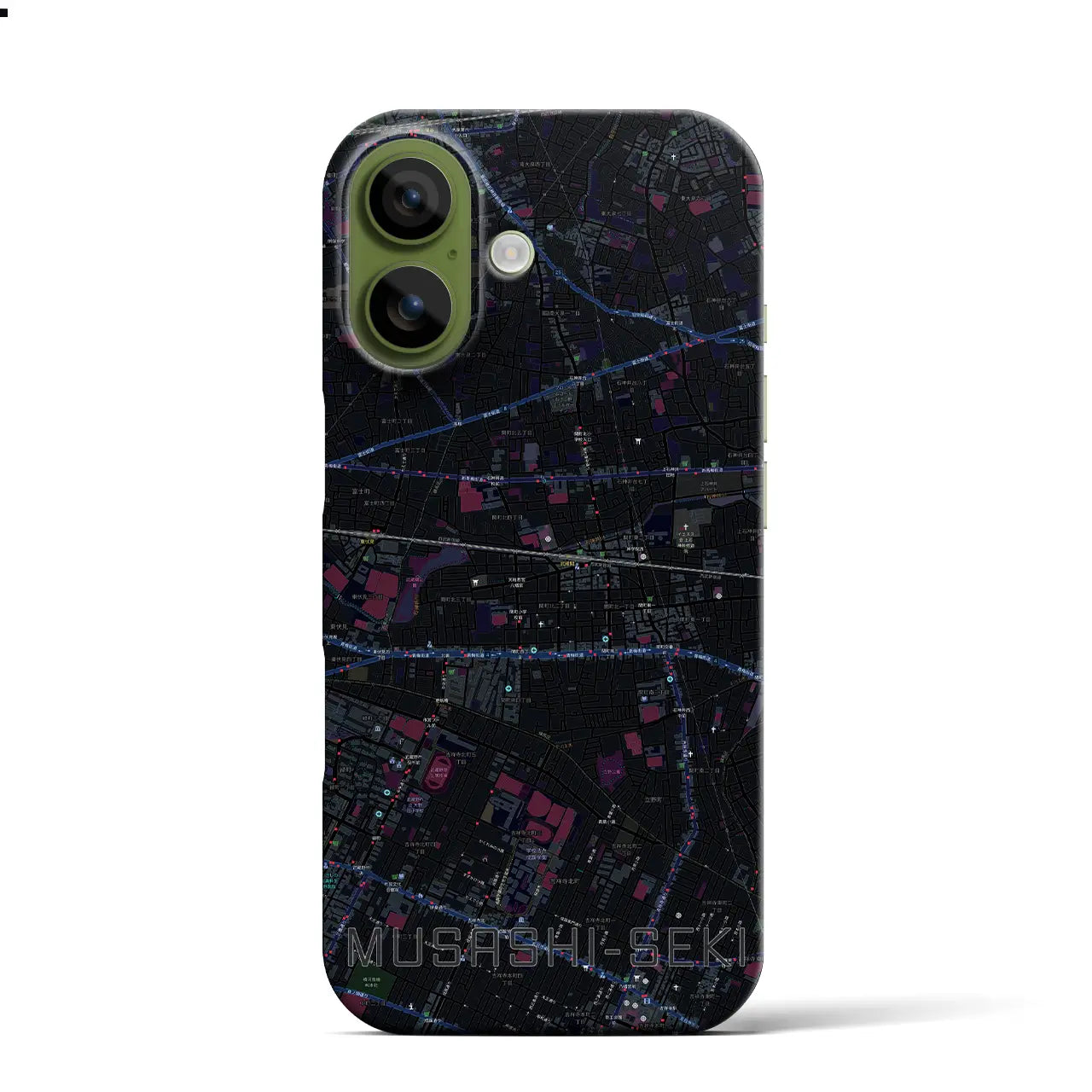 【武蔵関(東京都)】地図柄iPhoneケース(バックカバータイプ)