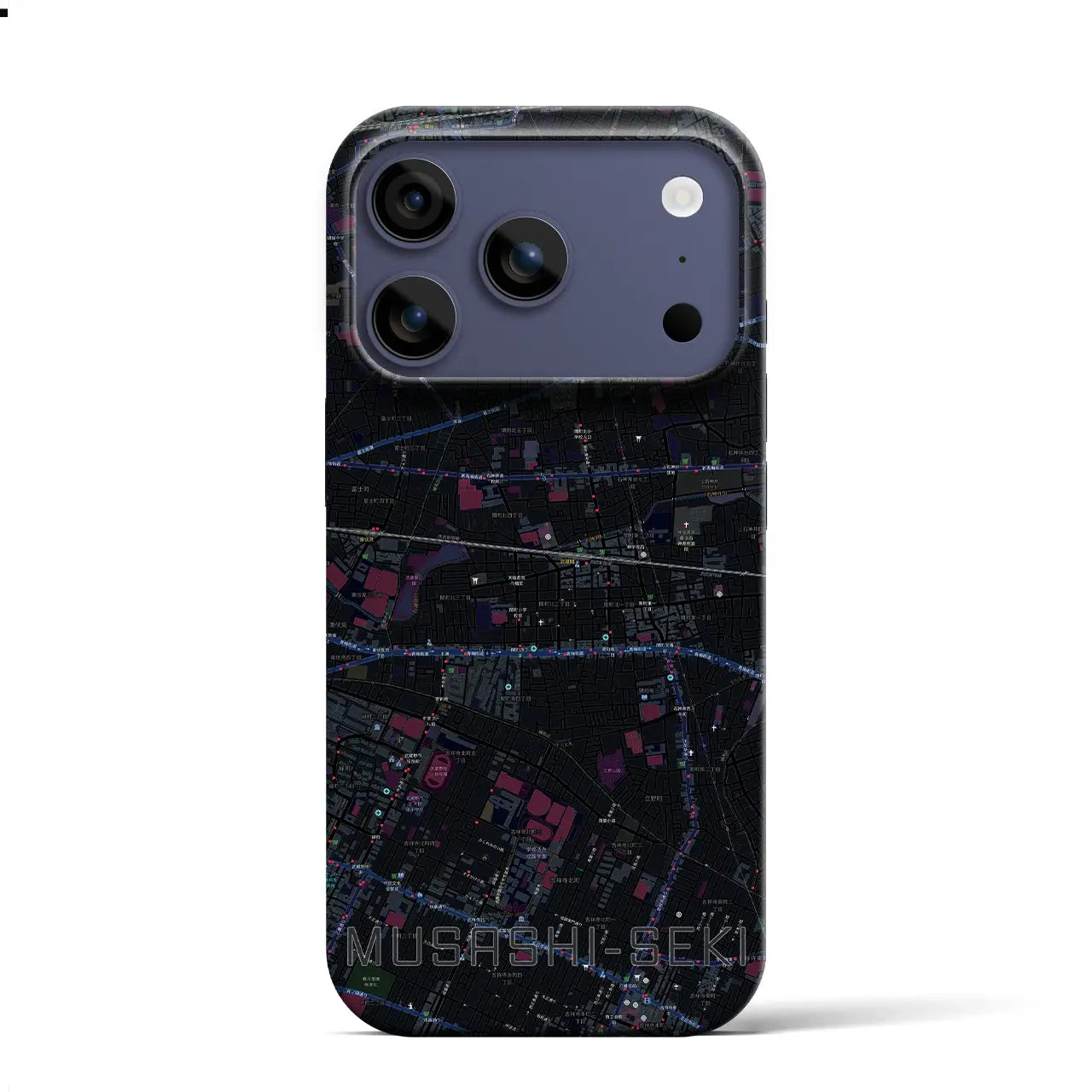 【武蔵関(東京都)】地図柄iPhoneケース(バックカバータイプ)