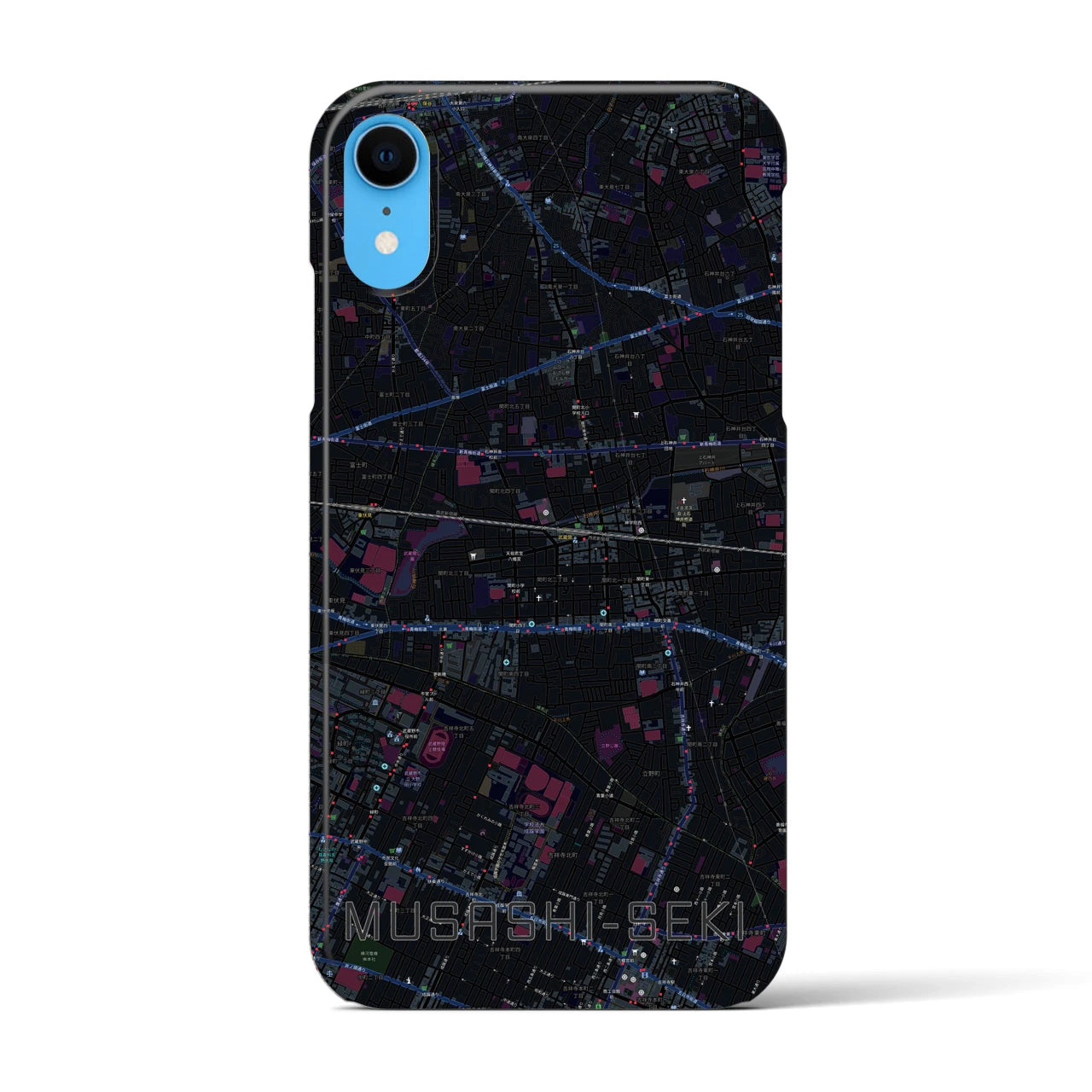 【武蔵関(東京都)】地図柄iPhoneケース(バックカバータイプ)