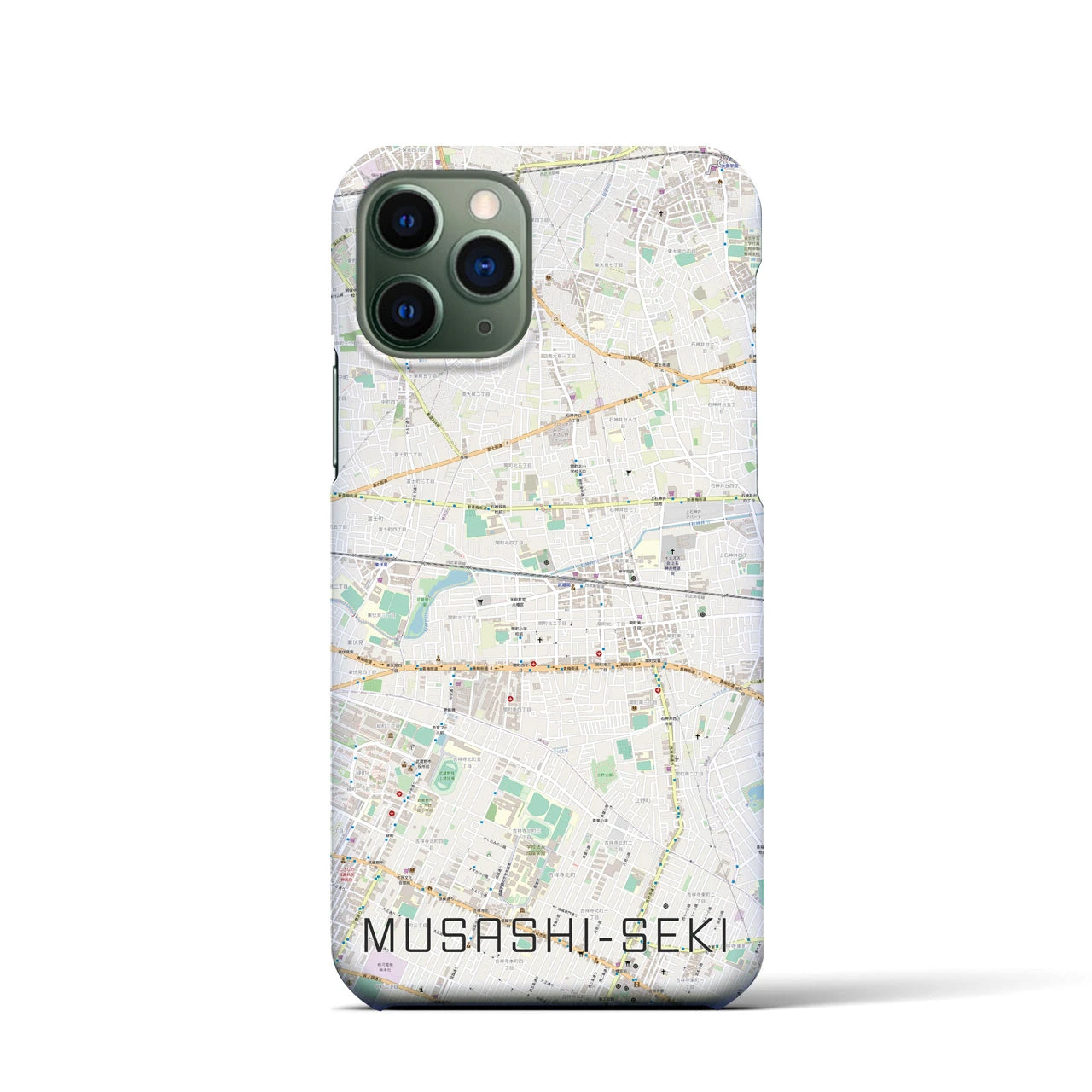 【武蔵関(東京都)】地図柄iPhoneケース(バックカバータイプ)