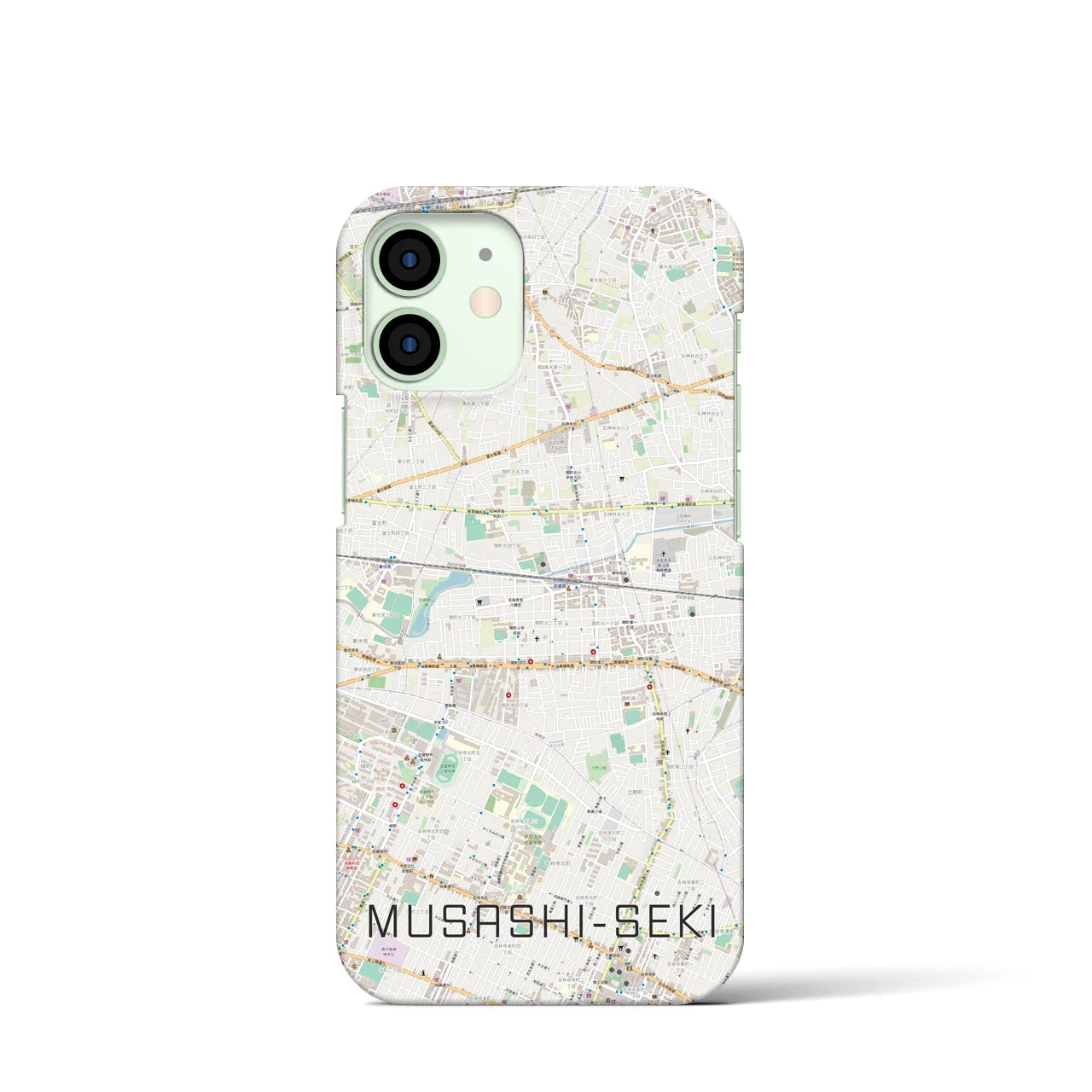 【武蔵関(東京都)】地図柄iPhoneケース(バックカバータイプ)
