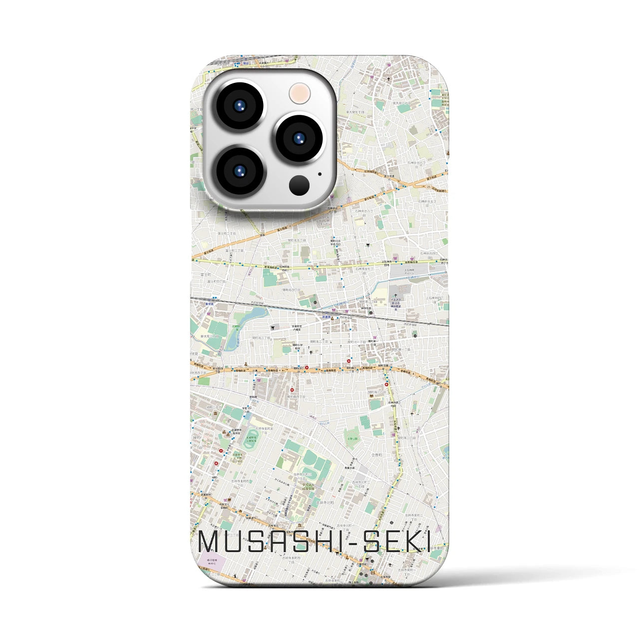 【武蔵関(東京都)】地図柄iPhoneケース(バックカバータイプ)