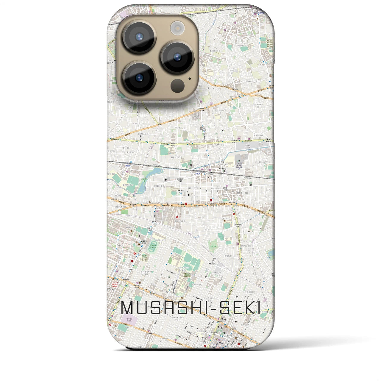 【武蔵関(東京都)】地図柄iPhoneケース(バックカバータイプ)