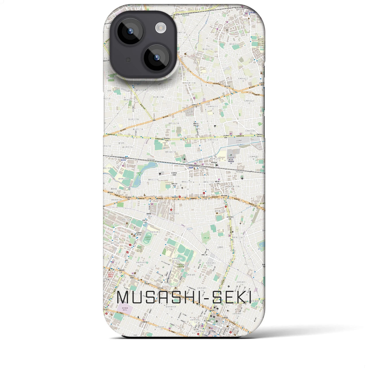 【武蔵関(東京都)】地図柄iPhoneケース(バックカバータイプ)