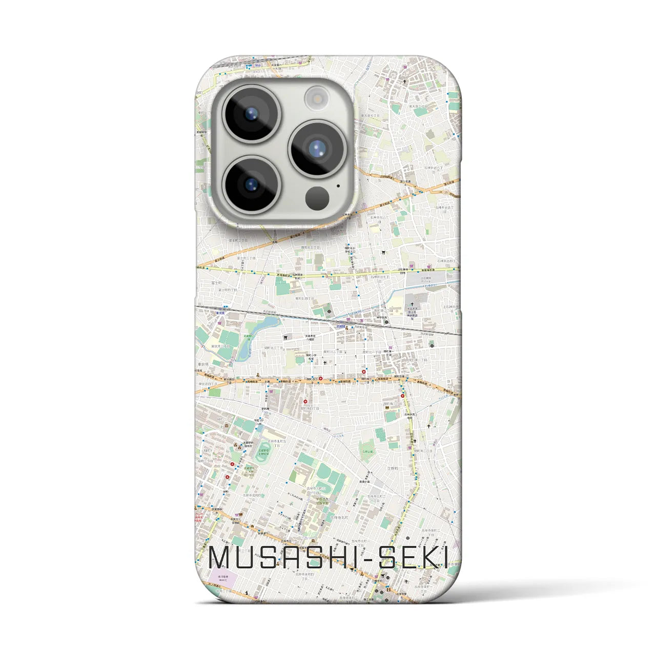 【武蔵関(東京都)】地図柄iPhoneケース(バックカバータイプ)