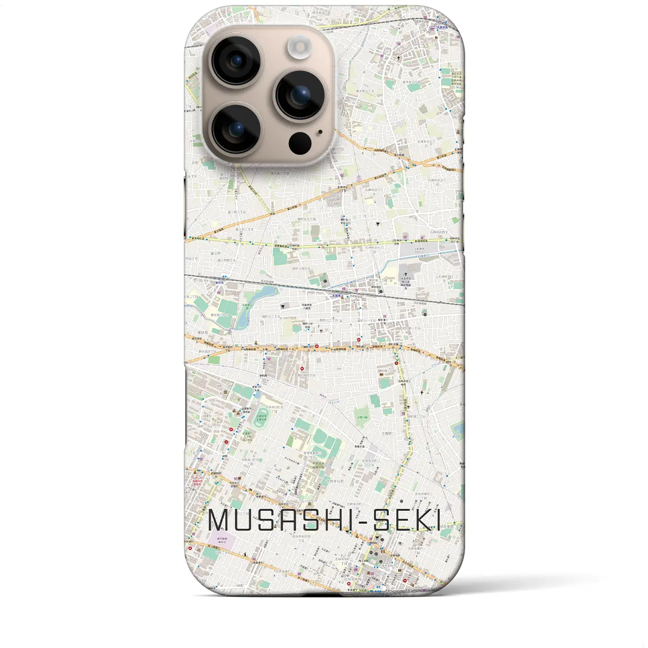 【武蔵関(東京都)】地図柄iPhoneケース(バックカバータイプ)