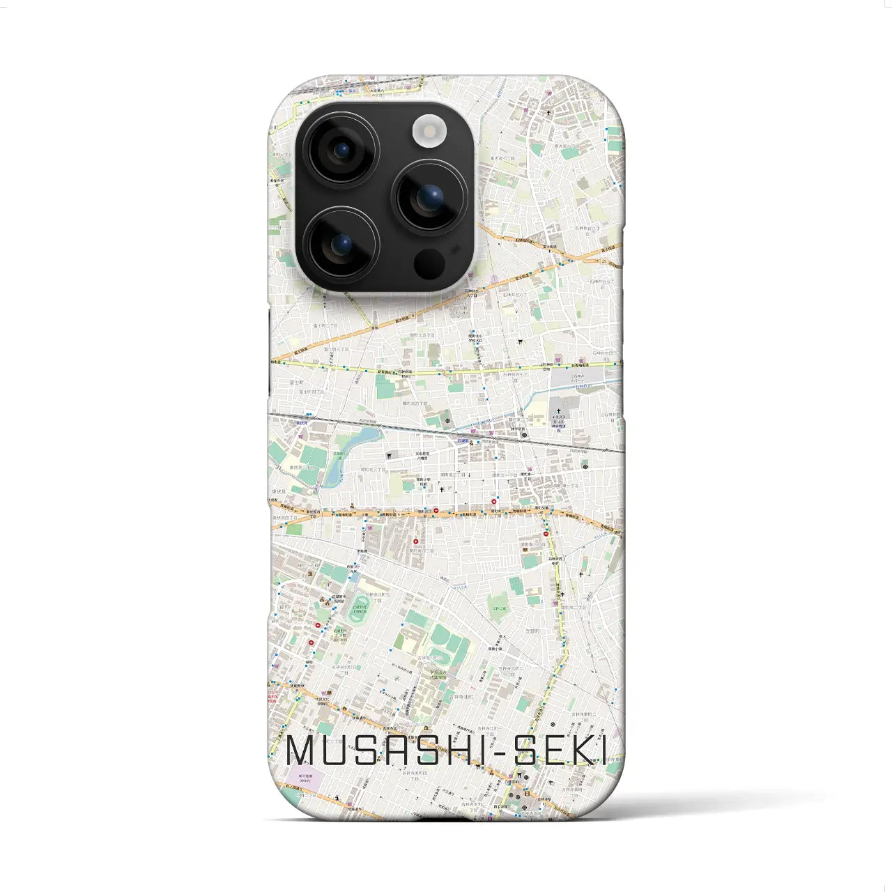 【武蔵関(東京都)】地図柄iPhoneケース(バックカバータイプ)