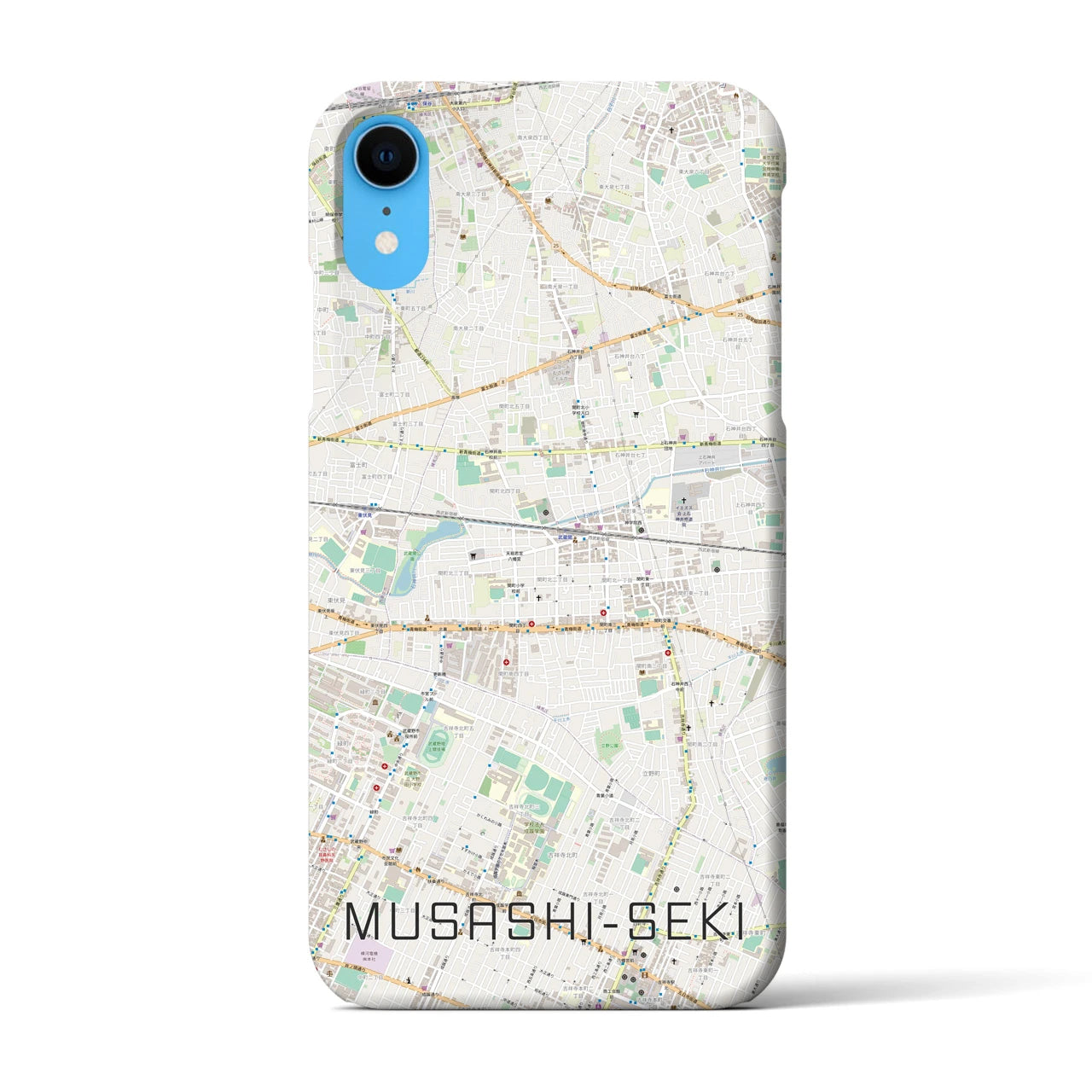 【武蔵関(東京都)】地図柄iPhoneケース(バックカバータイプ)