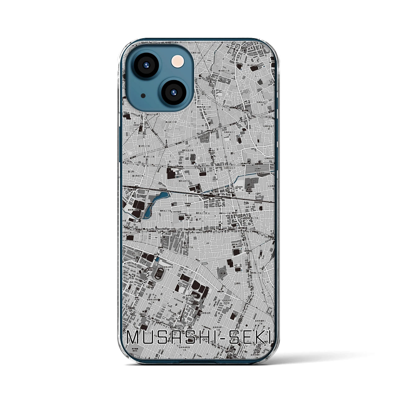 【武蔵関(東京都)】地図柄iPhoneケース(クリアタイプ)