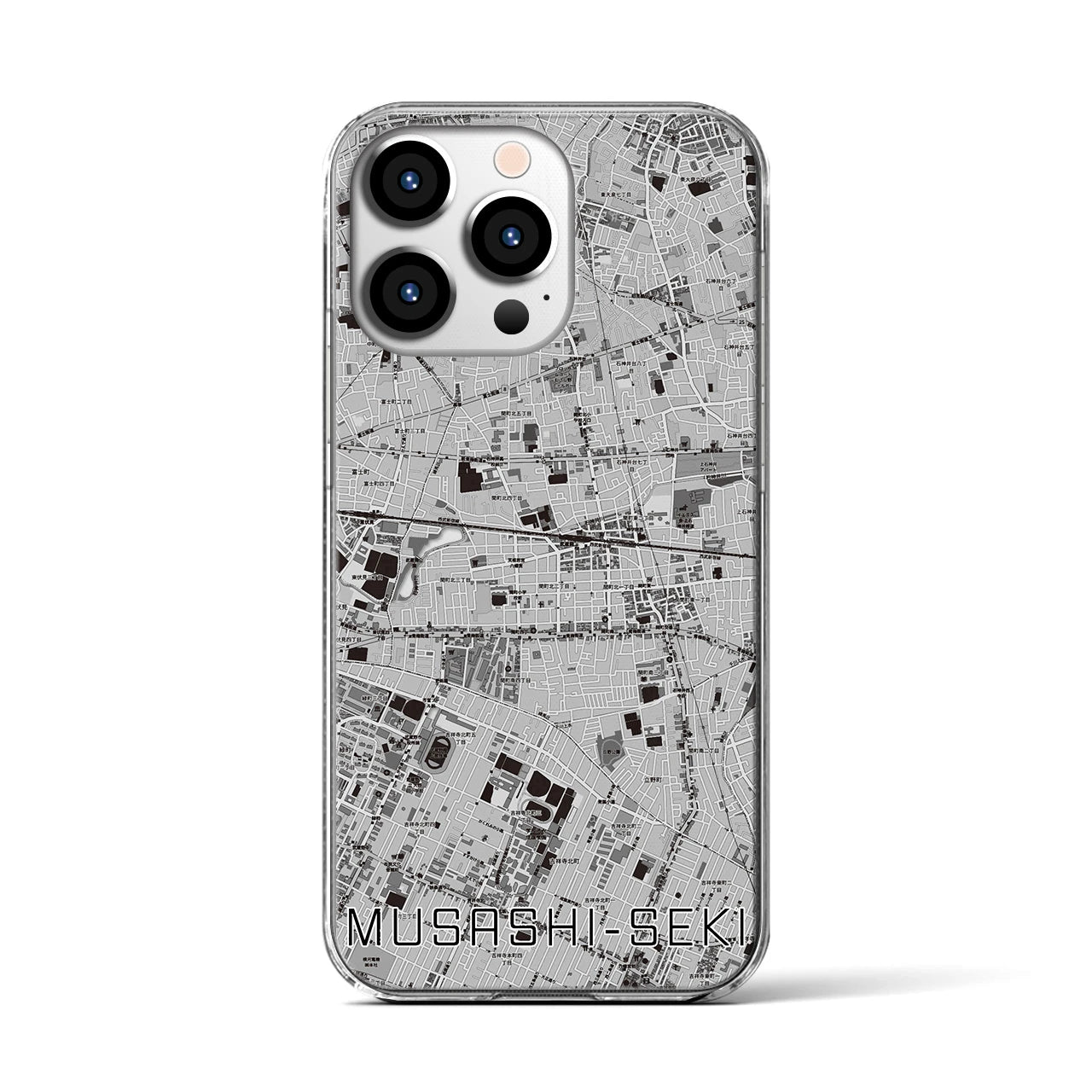 【武蔵関(東京都)】地図柄iPhoneケース(クリアタイプ)