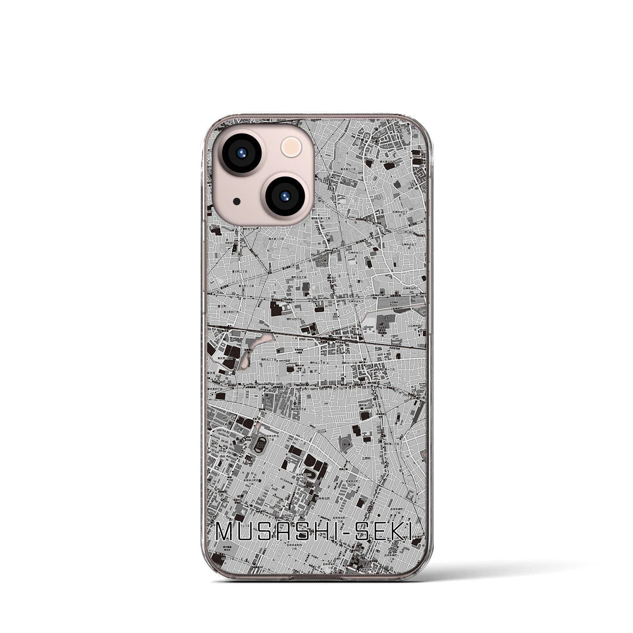 【武蔵関(東京都)】地図柄iPhoneケース(クリアタイプ)