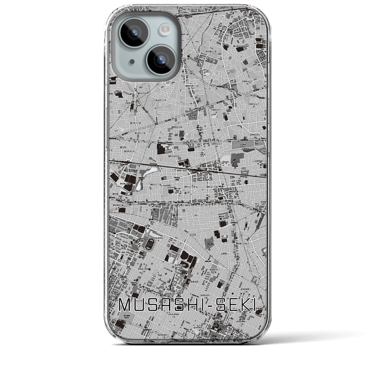 【武蔵関(東京都)】地図柄iPhoneケース(クリアタイプ)