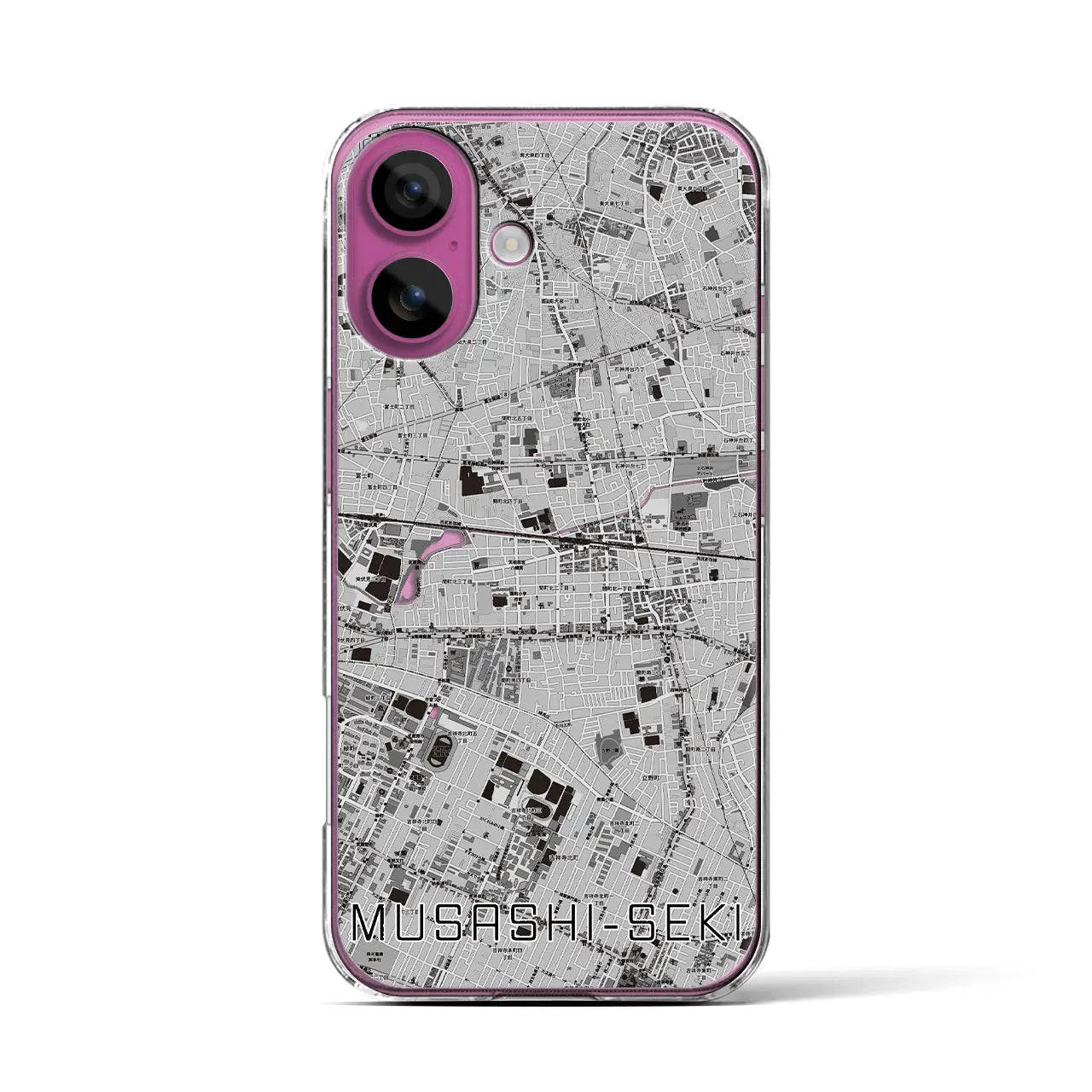 【武蔵関(東京都)】地図柄iPhoneケース(クリアタイプ)