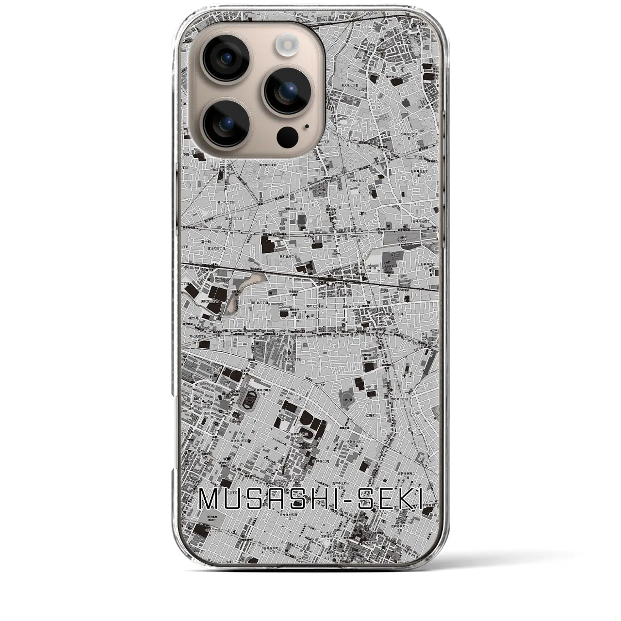 【武蔵関(東京都)】地図柄iPhoneケース(クリアタイプ)