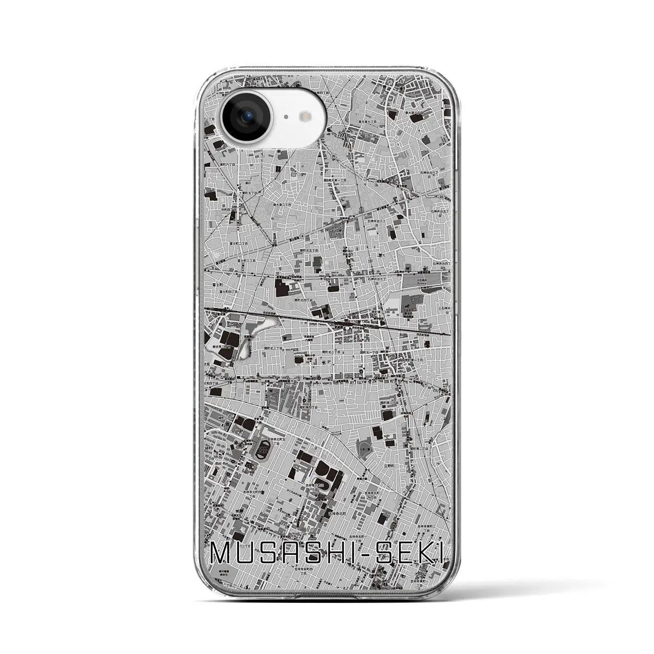 【武蔵関(東京都)】地図柄iPhoneケース(クリアタイプ)