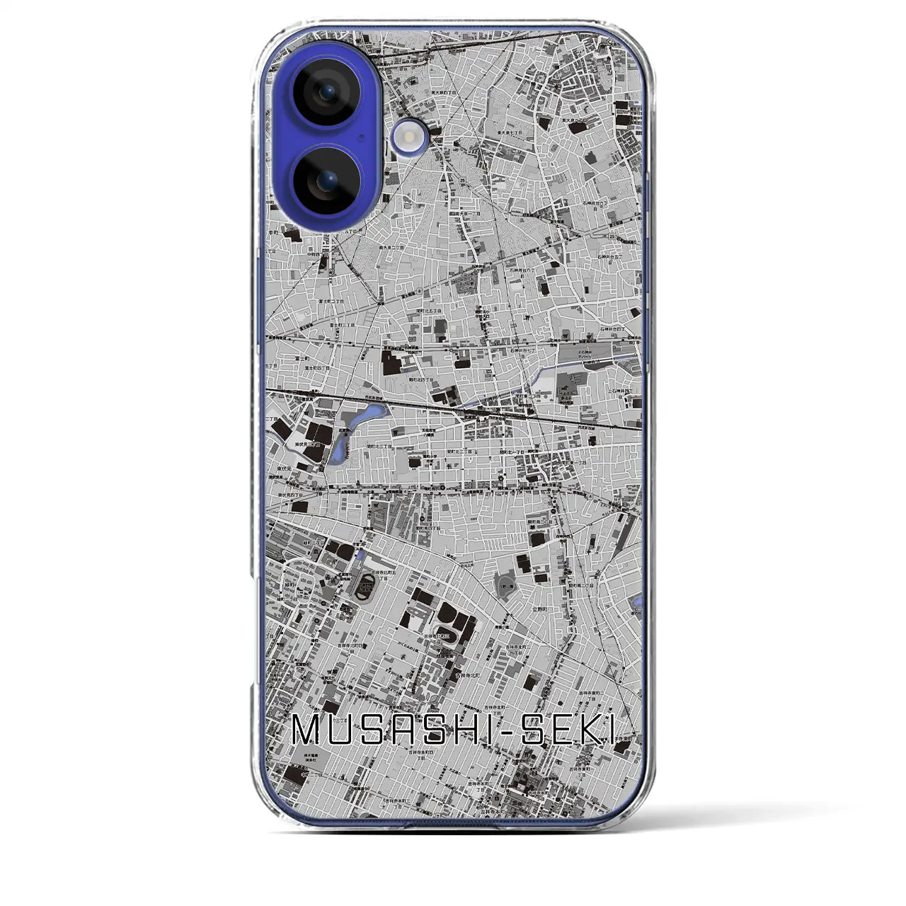 【武蔵関(東京都)】地図柄iPhoneケース(クリアタイプ)