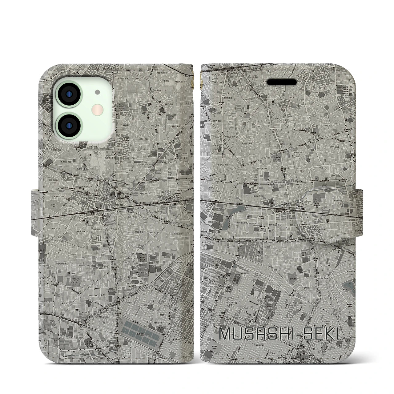 【武蔵関(東京都)】地図柄iPhoneケース(手帳タイプ)