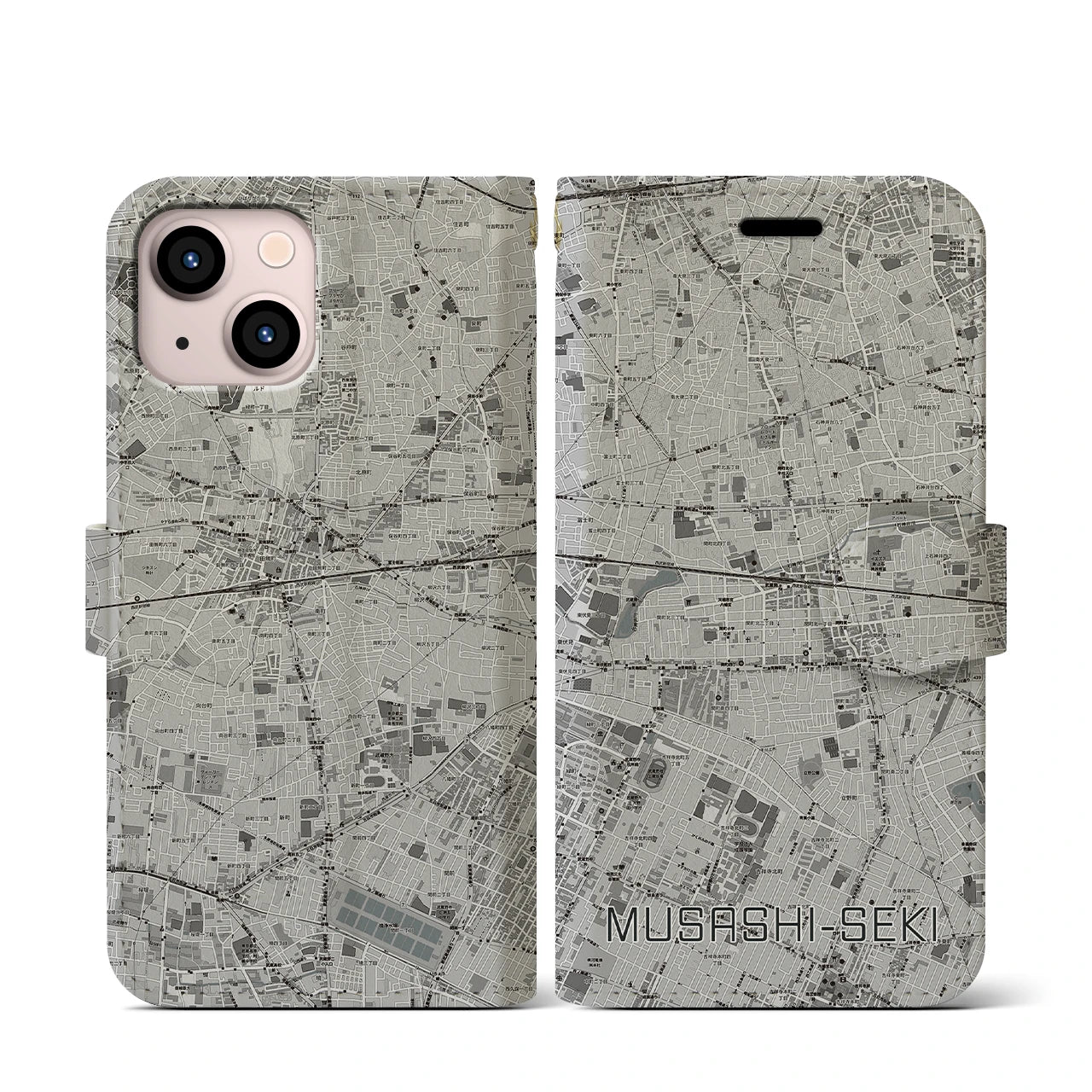 【武蔵関(東京都)】地図柄iPhoneケース(手帳タイプ)