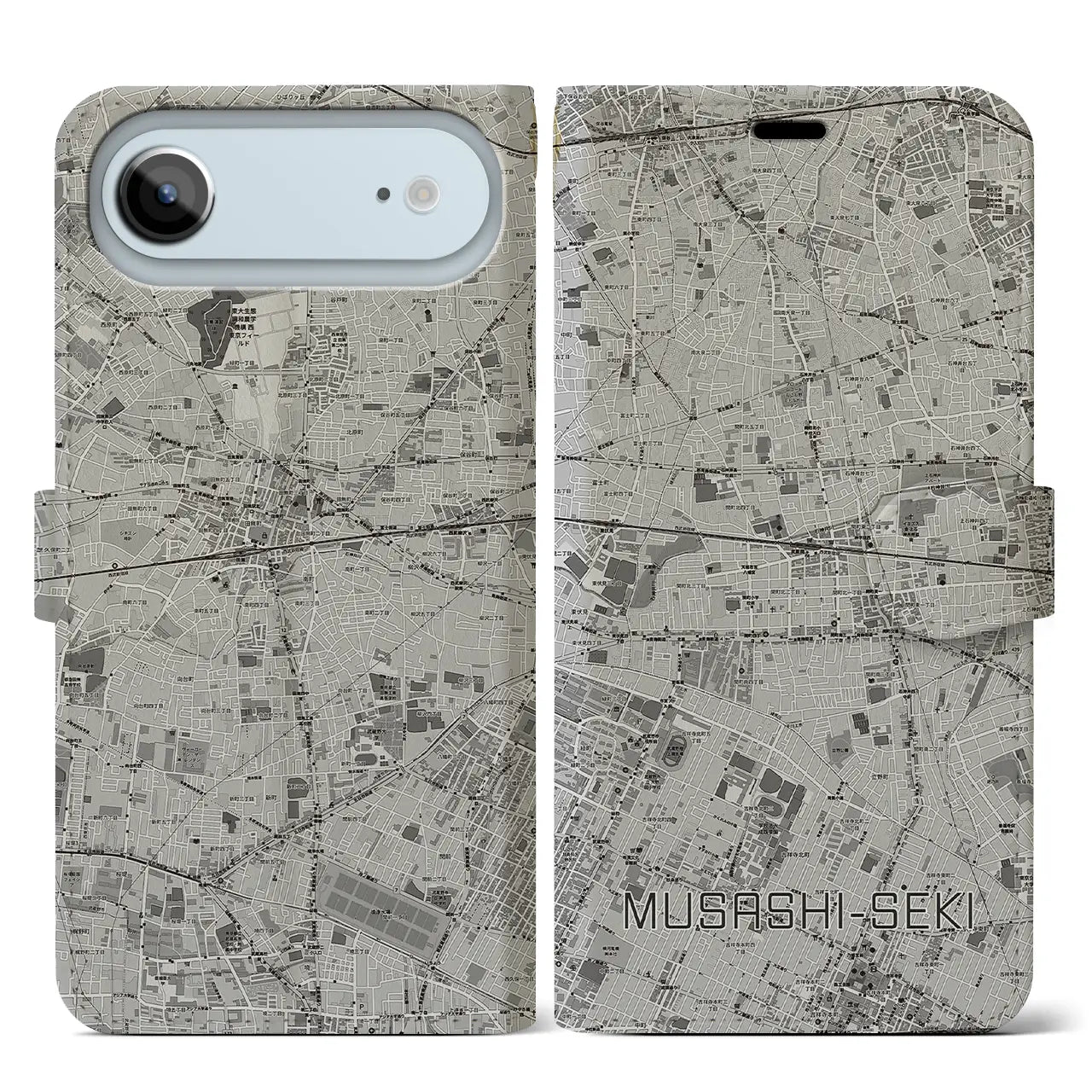 【武蔵関(東京都)】地図柄iPhoneケース(手帳タイプ)