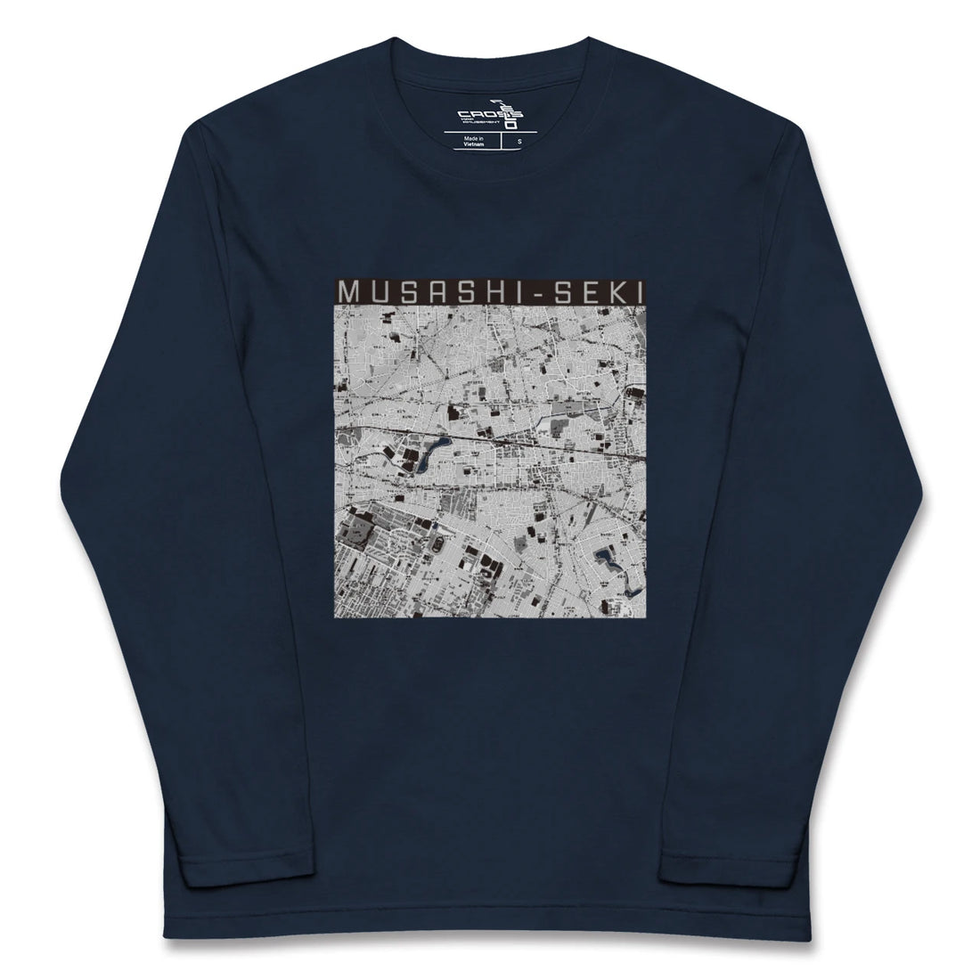 【武蔵関(東京都)】地図柄ロングスリーブTシャツ