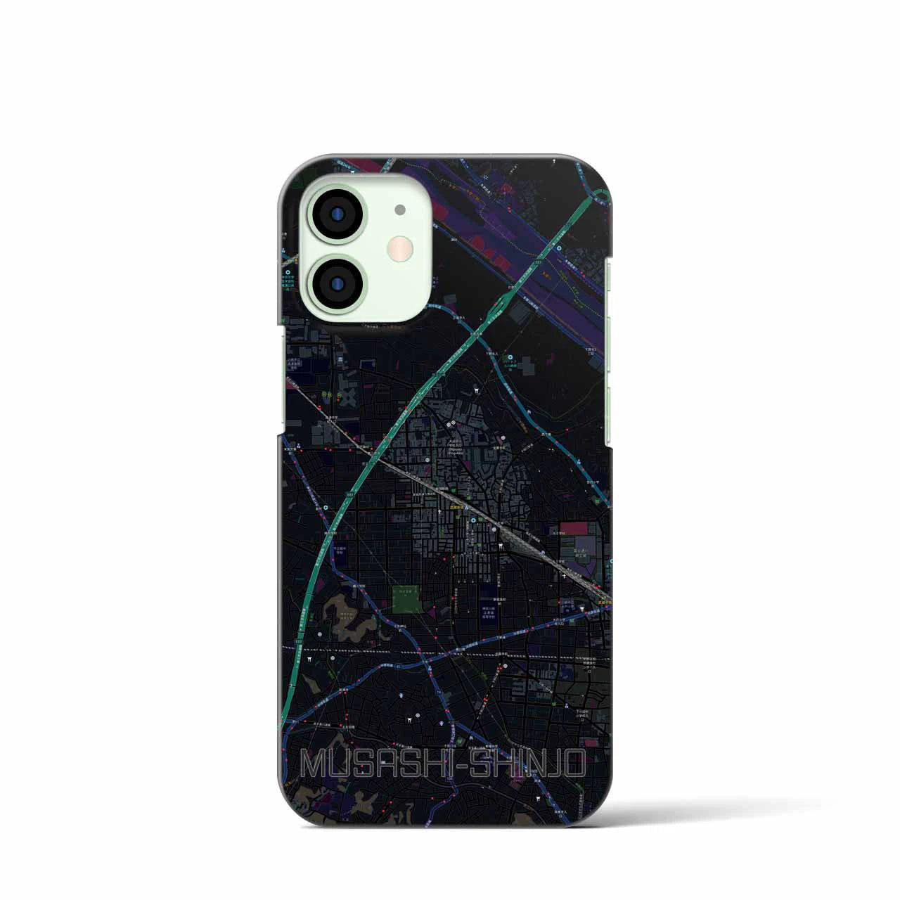 【武蔵新城(神奈川県)】地図柄iPhoneケース(バックカバータイプ)