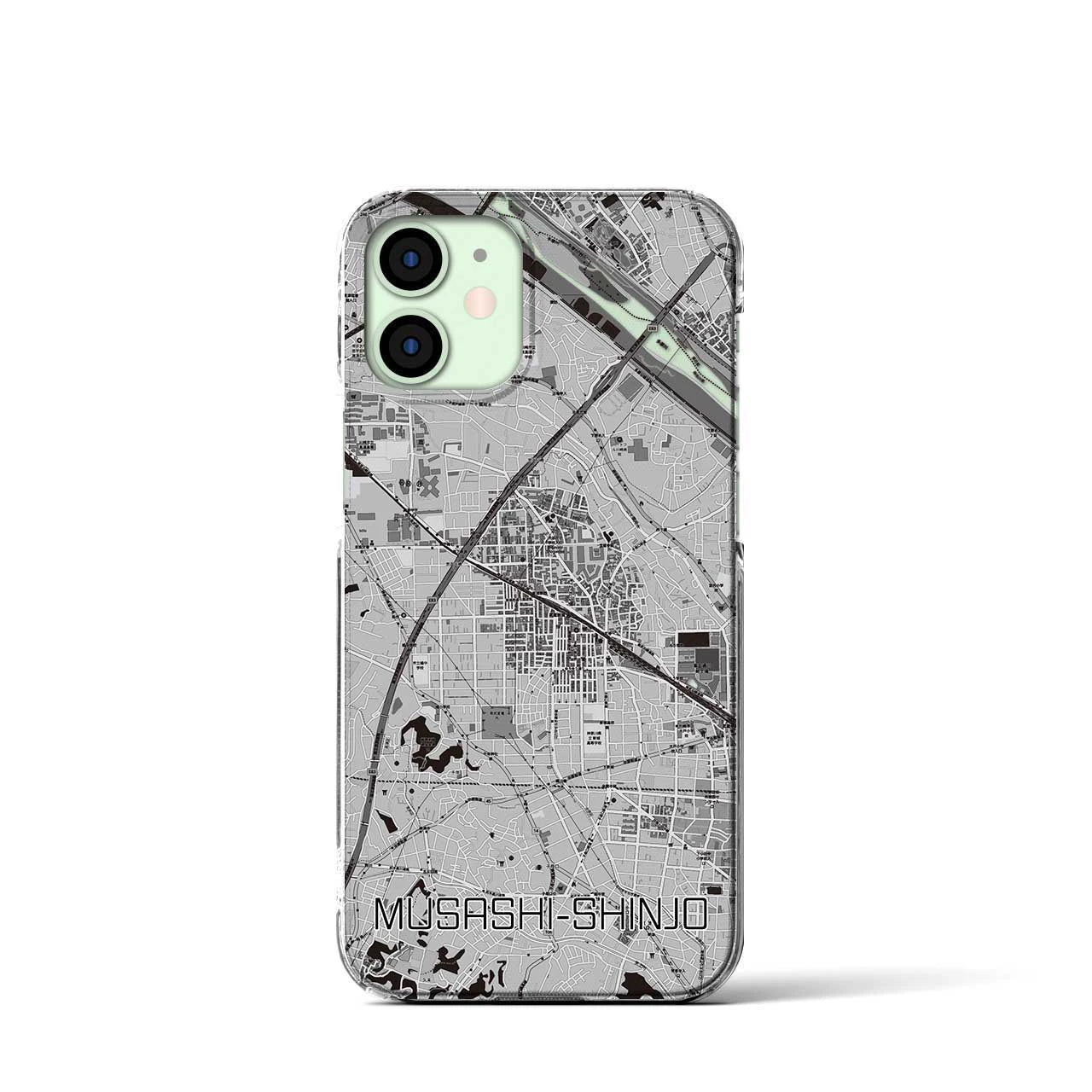 【武蔵新城(神奈川県)】地図柄iPhoneケース(クリアタイプ)