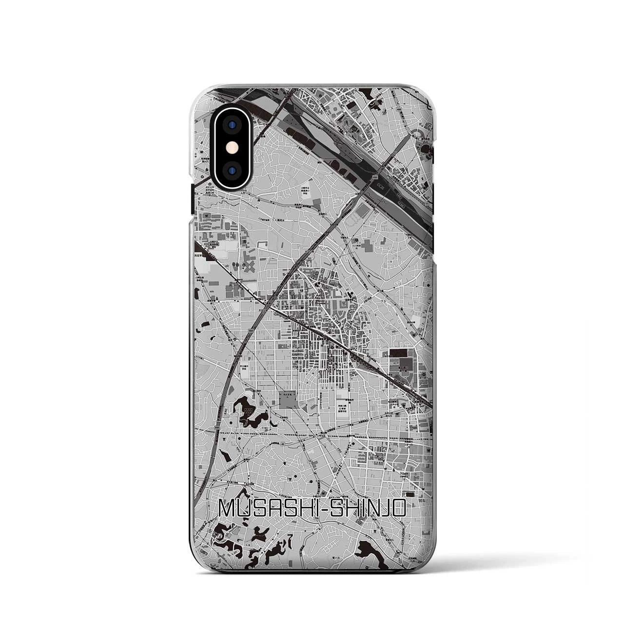 【武蔵新城(神奈川県)】地図柄iPhoneケース(クリアタイプ)