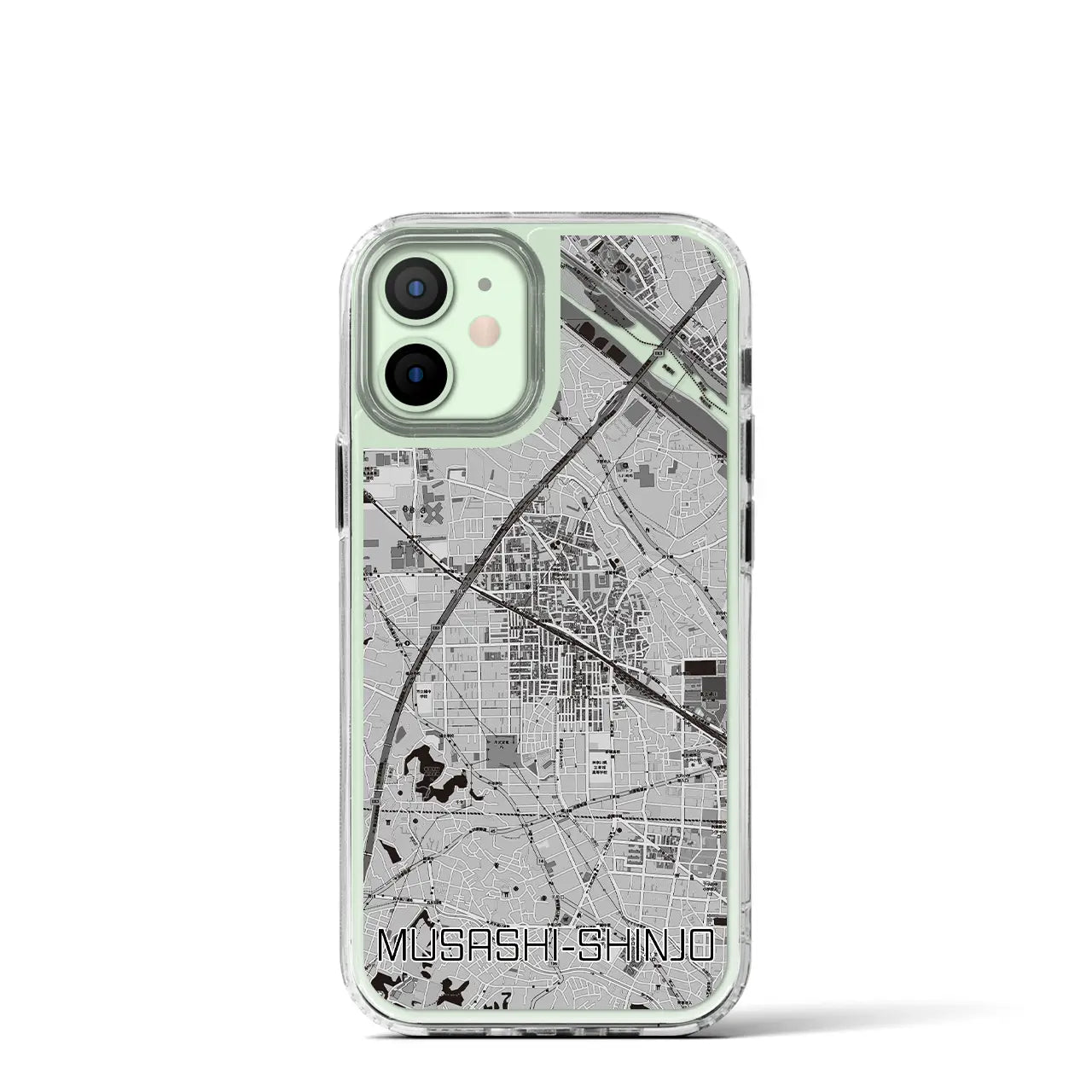 【武蔵新城(神奈川県)】地図柄iPhoneケース(MagSafeタイプ)