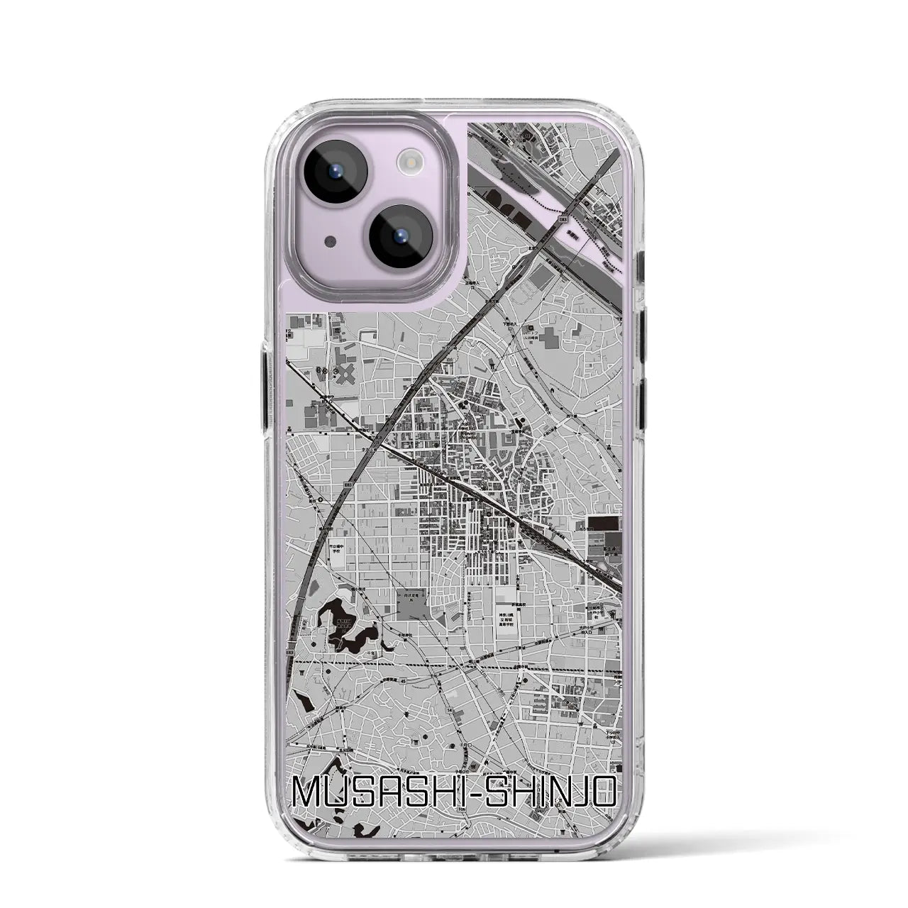 【武蔵新城(神奈川県)】地図柄iPhoneケース(MagSafeタイプ)