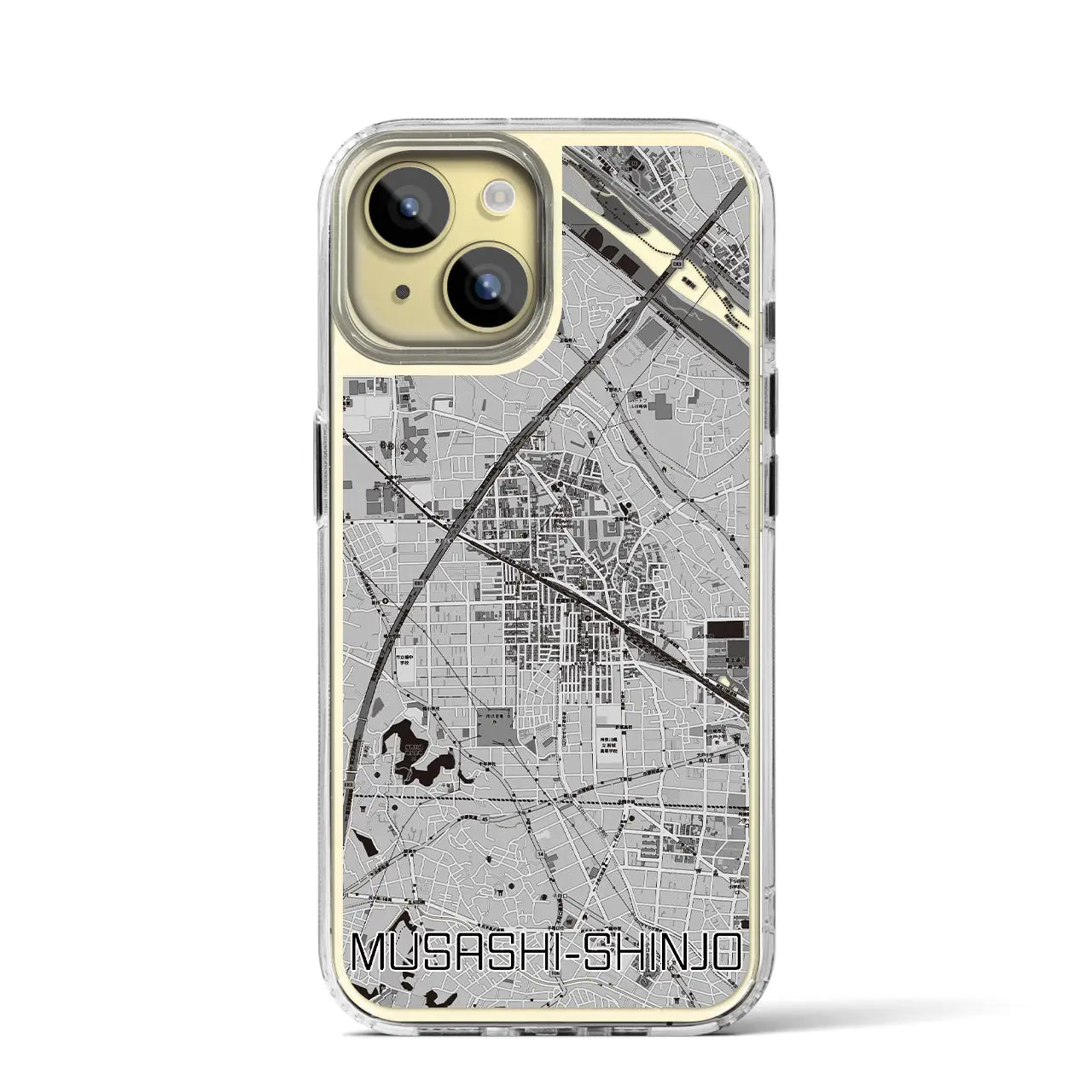 【武蔵新城(神奈川県)】地図柄iPhoneケース(MagSafeタイプ)
