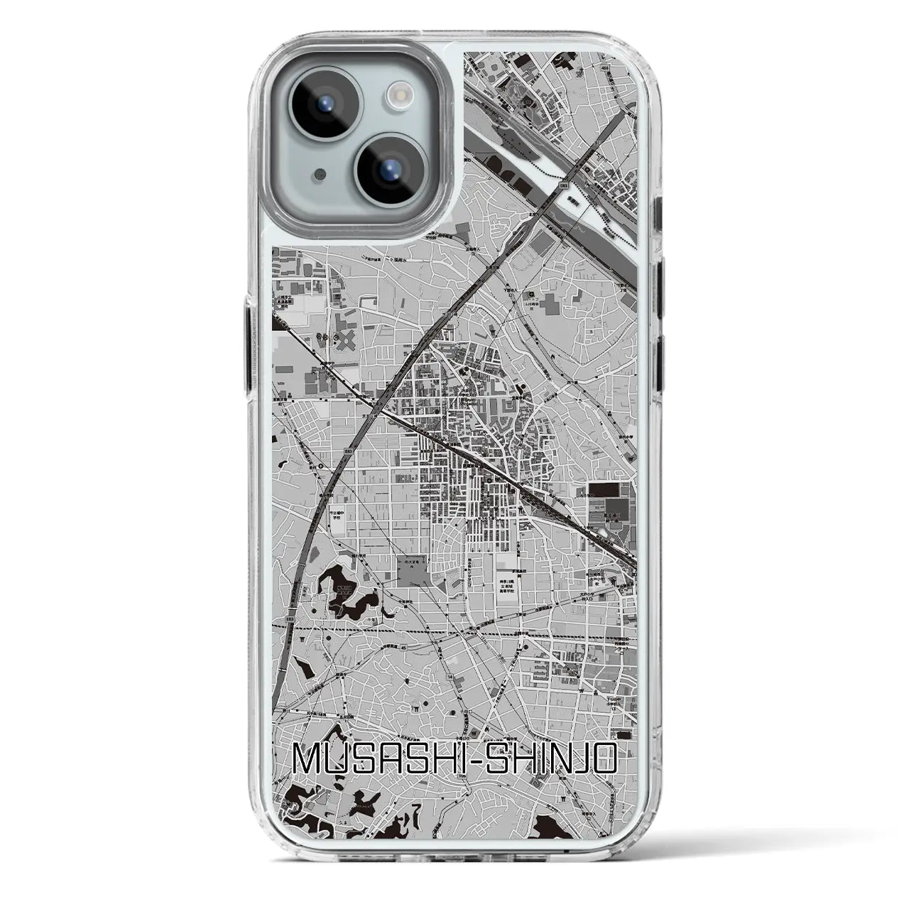 【武蔵新城(神奈川県)】地図柄iPhoneケース(MagSafeタイプ)