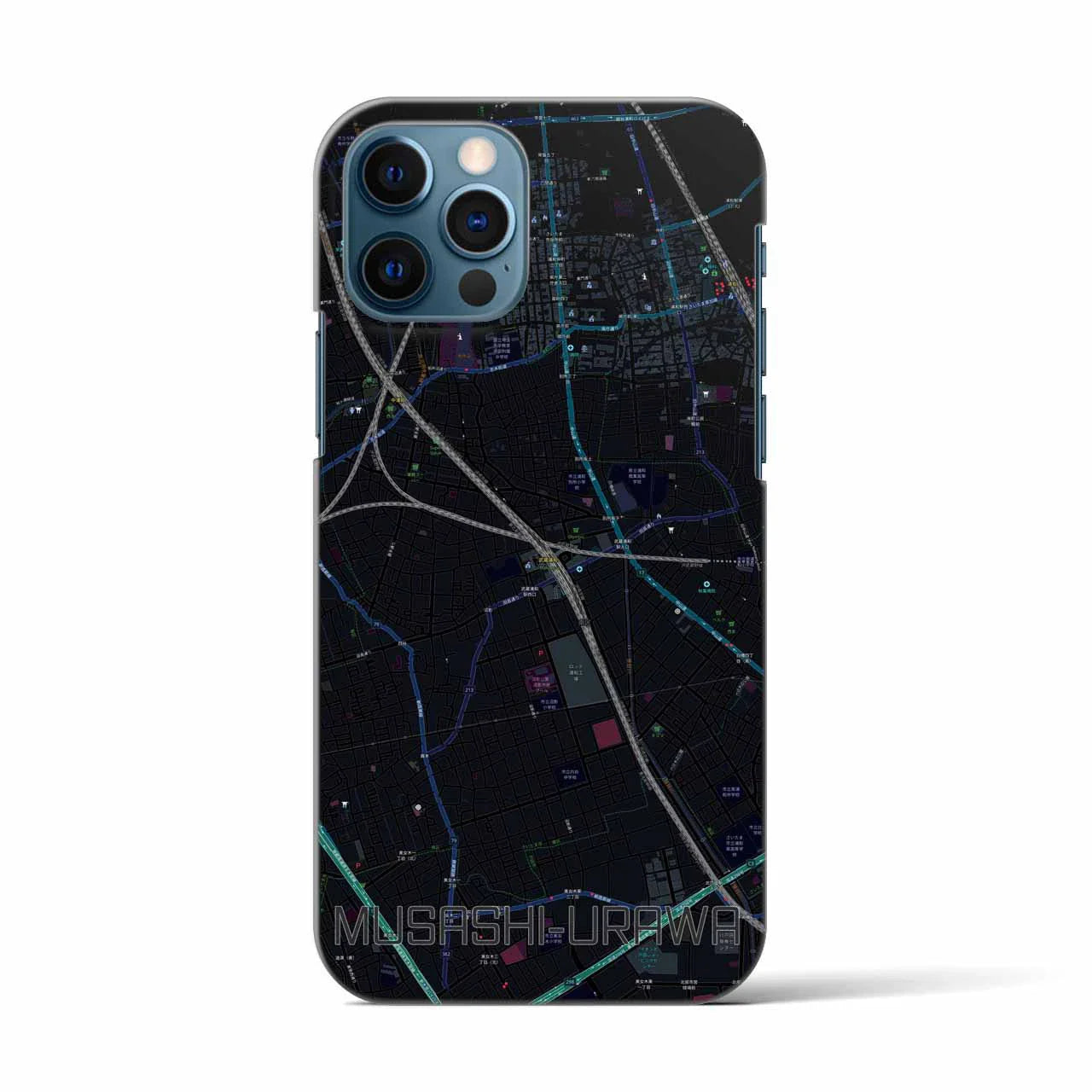 【武蔵浦和(埼玉県)】地図柄iPhoneケース(バックカバータイプ)