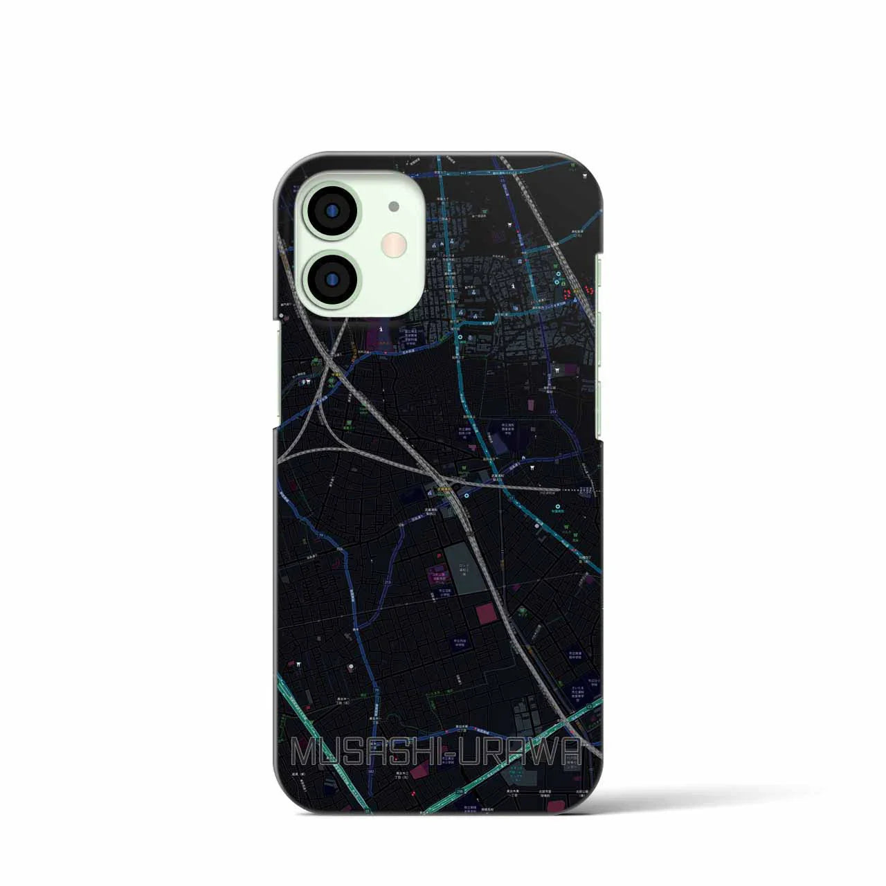 【武蔵浦和(埼玉県)】地図柄iPhoneケース(バックカバータイプ)