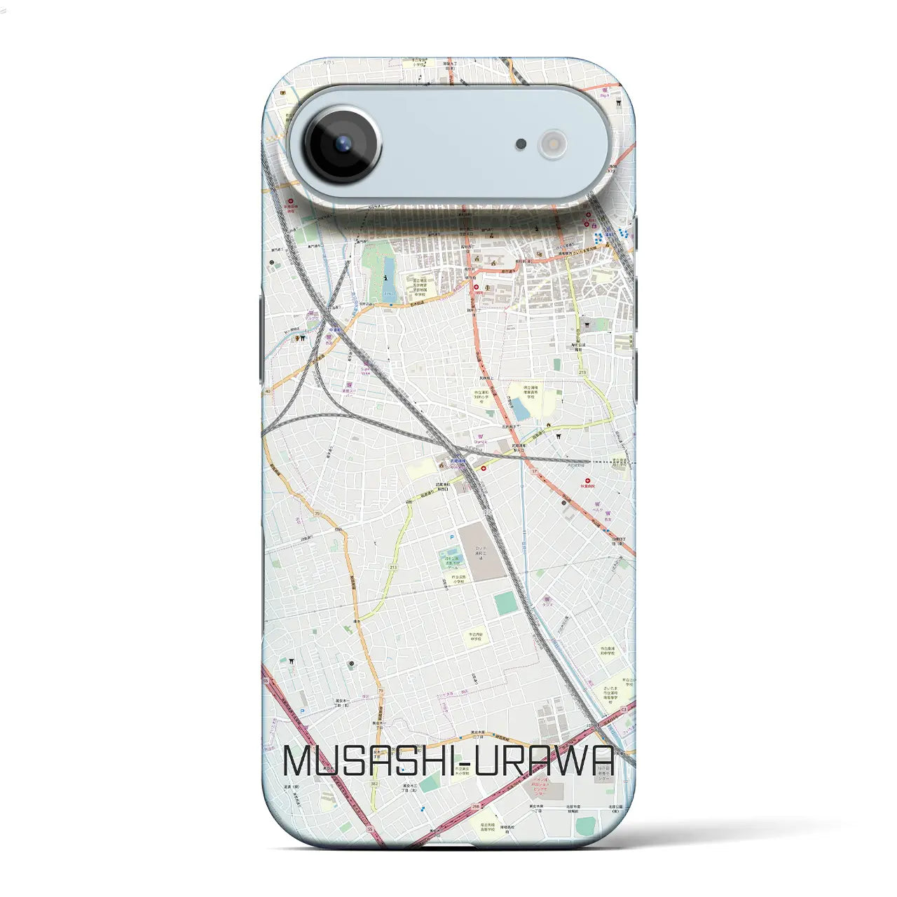 【武蔵浦和(埼玉県)】地図柄iPhoneケース(バックカバータイプ)