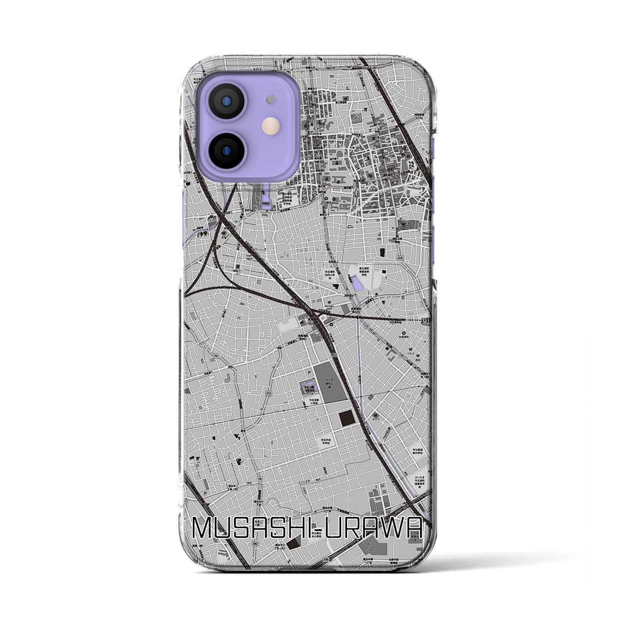 【武蔵浦和(埼玉県)】地図柄iPhoneケース(クリアタイプ)