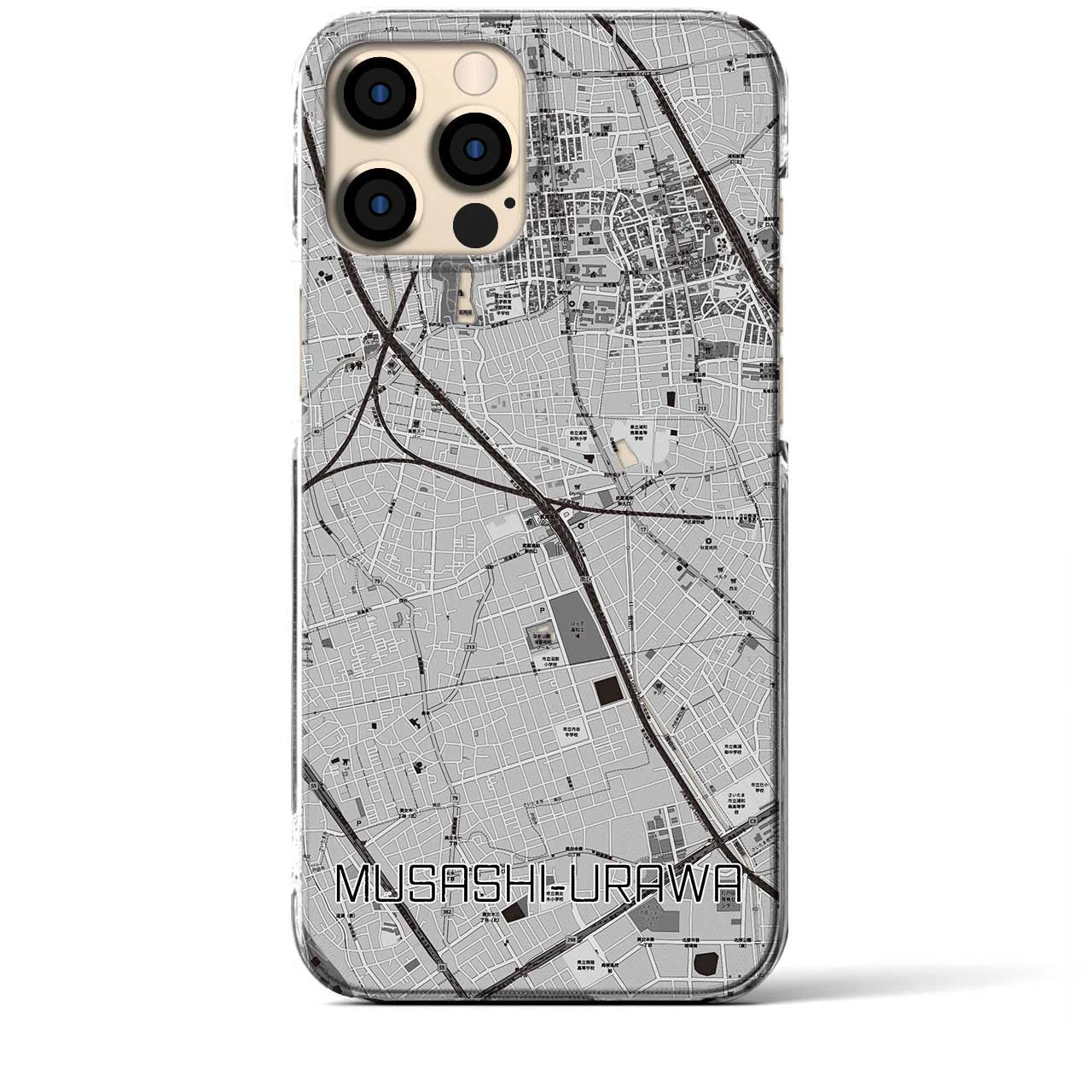【武蔵浦和(埼玉県)】地図柄iPhoneケース(クリアタイプ)