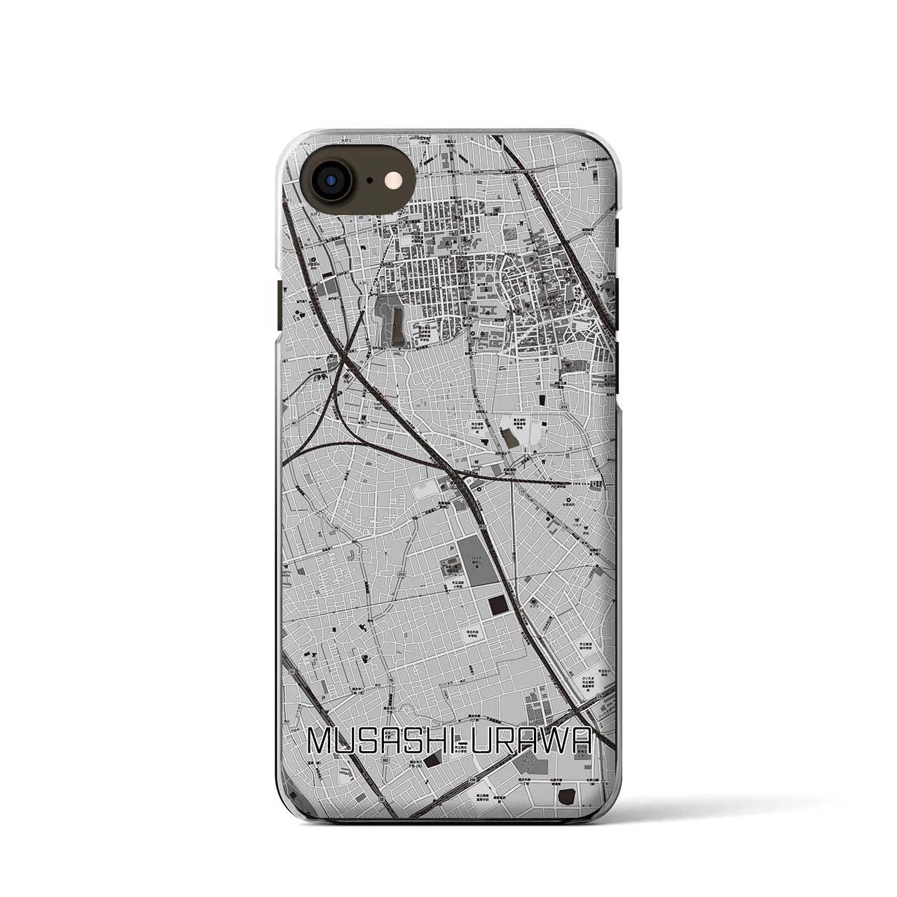 【武蔵浦和(埼玉県)】地図柄iPhoneケース(クリアタイプ)