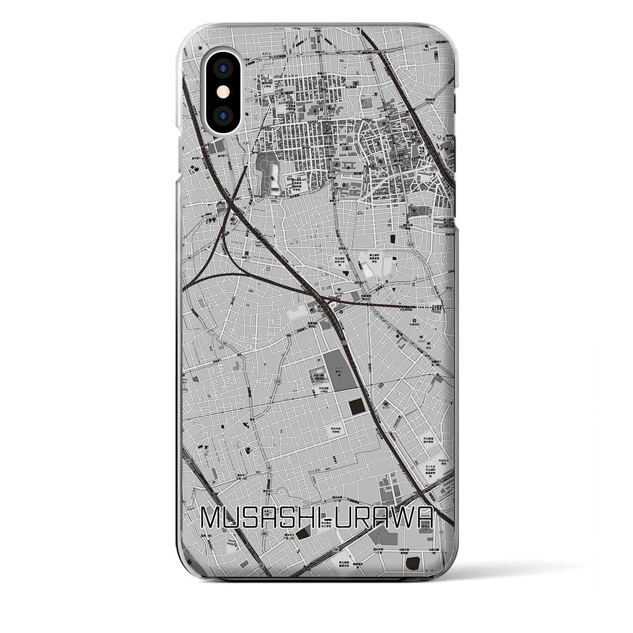 【武蔵浦和(埼玉県)】地図柄iPhoneケース(クリアタイプ)