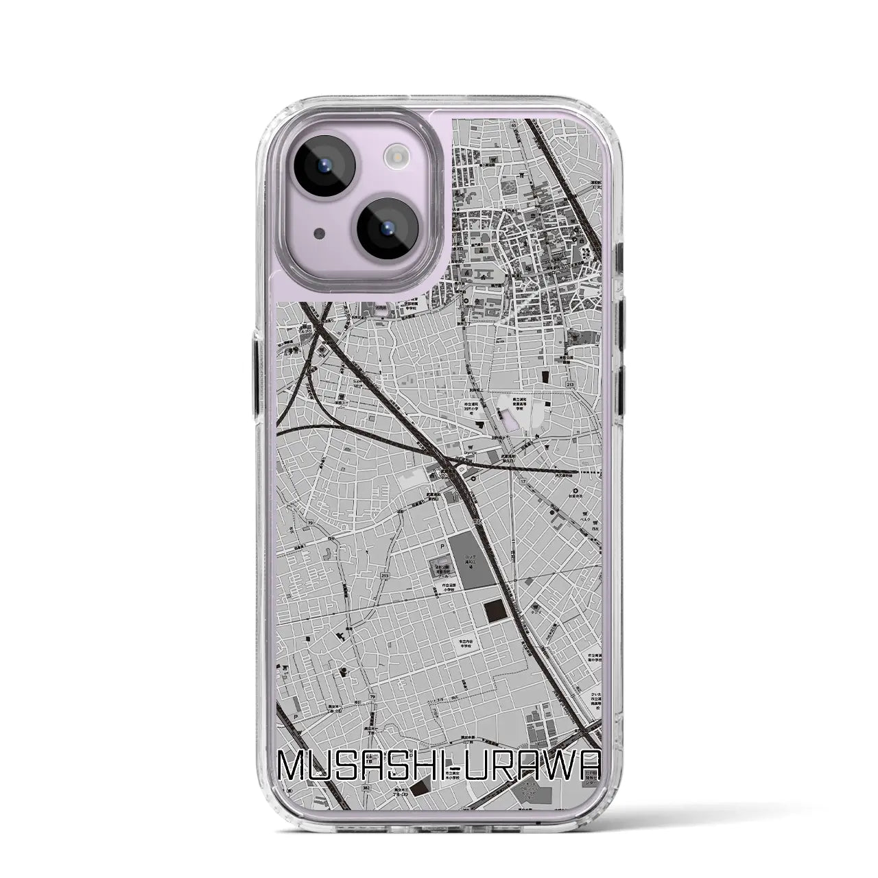 【武蔵浦和(埼玉県)】地図柄iPhoneケース(MagSafeタイプ)