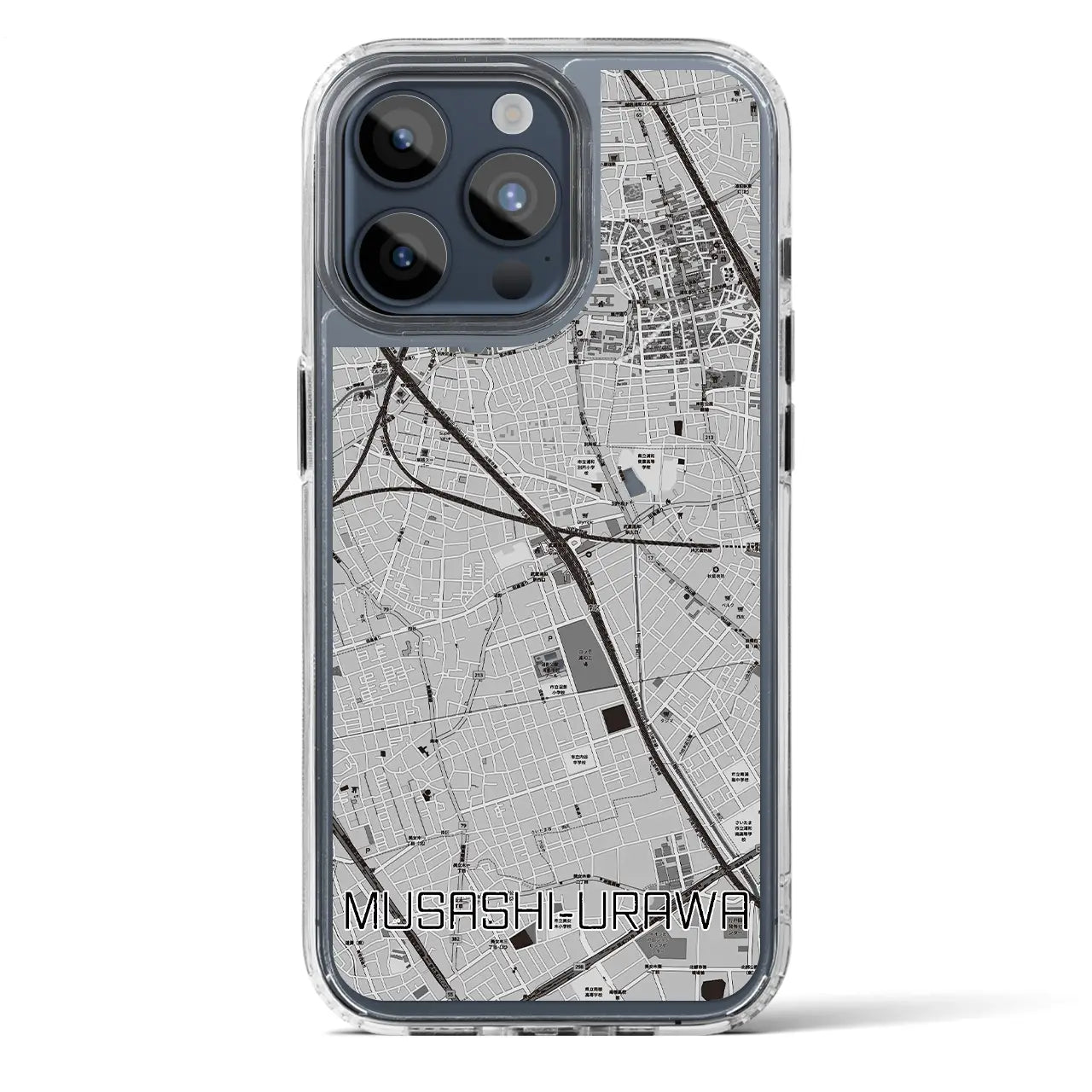 【武蔵浦和(埼玉県)】地図柄iPhoneケース(MagSafeタイプ)