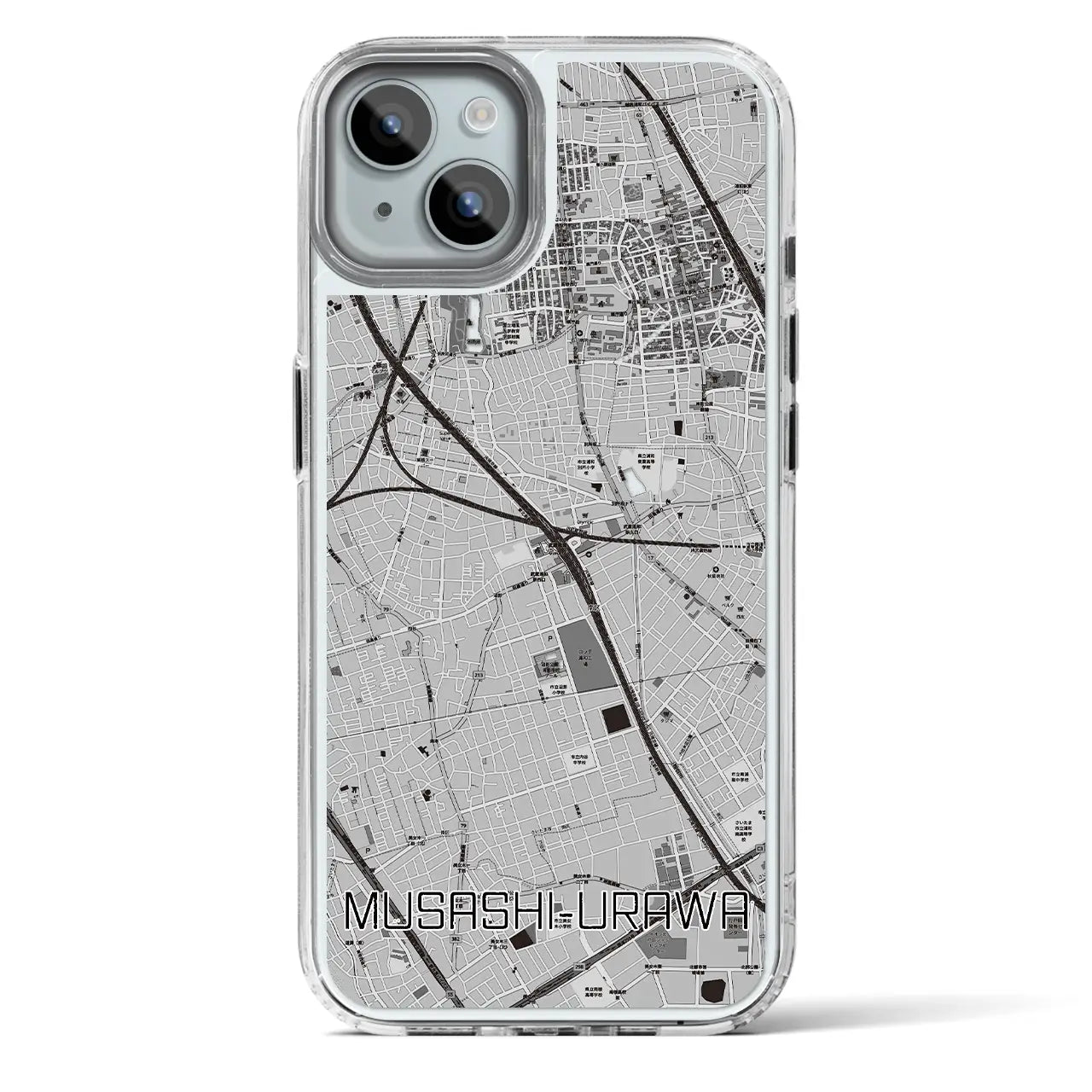 【武蔵浦和(埼玉県)】地図柄iPhoneケース(MagSafeタイプ)
