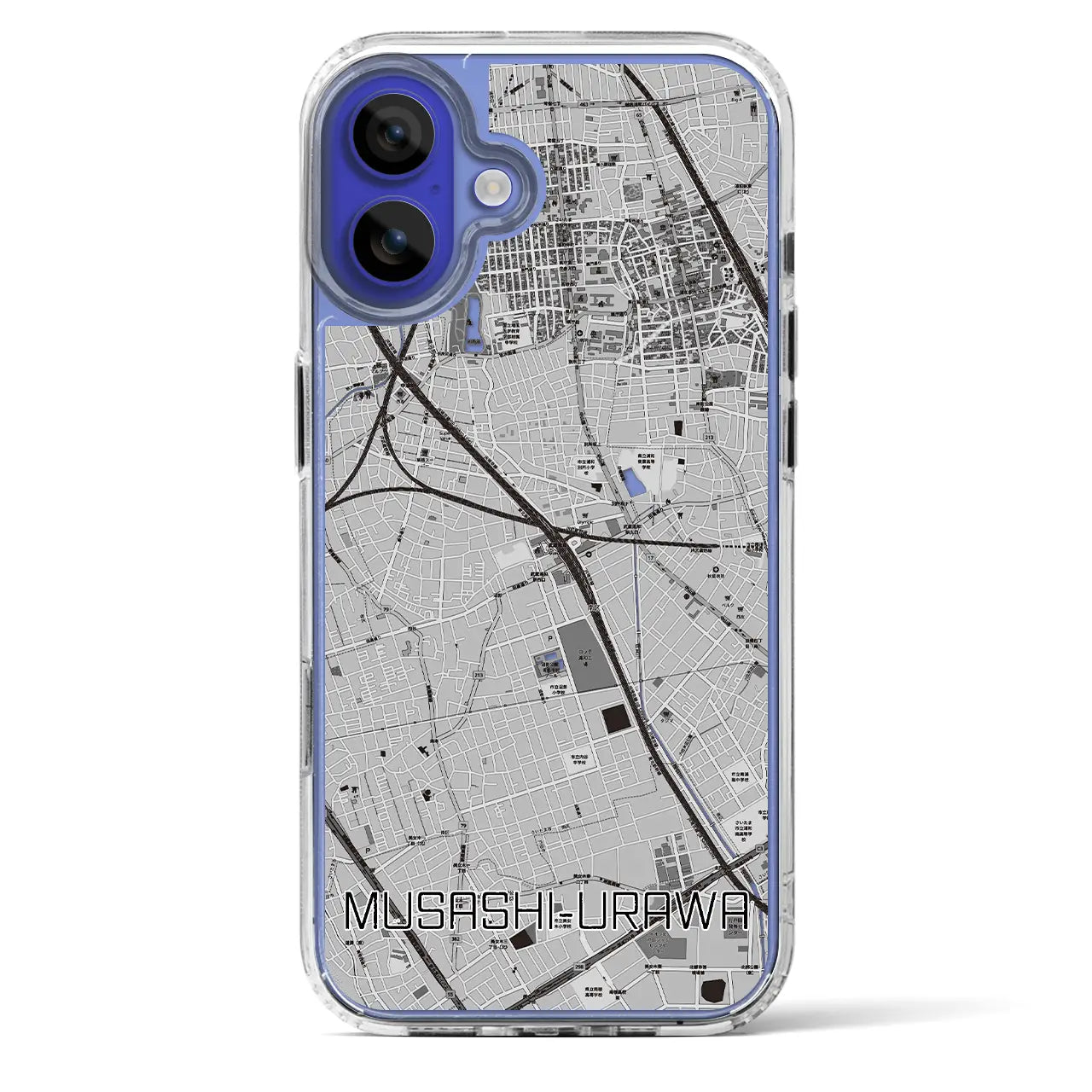 【武蔵浦和(埼玉県)】地図柄iPhoneケース(MagSafeタイプ)