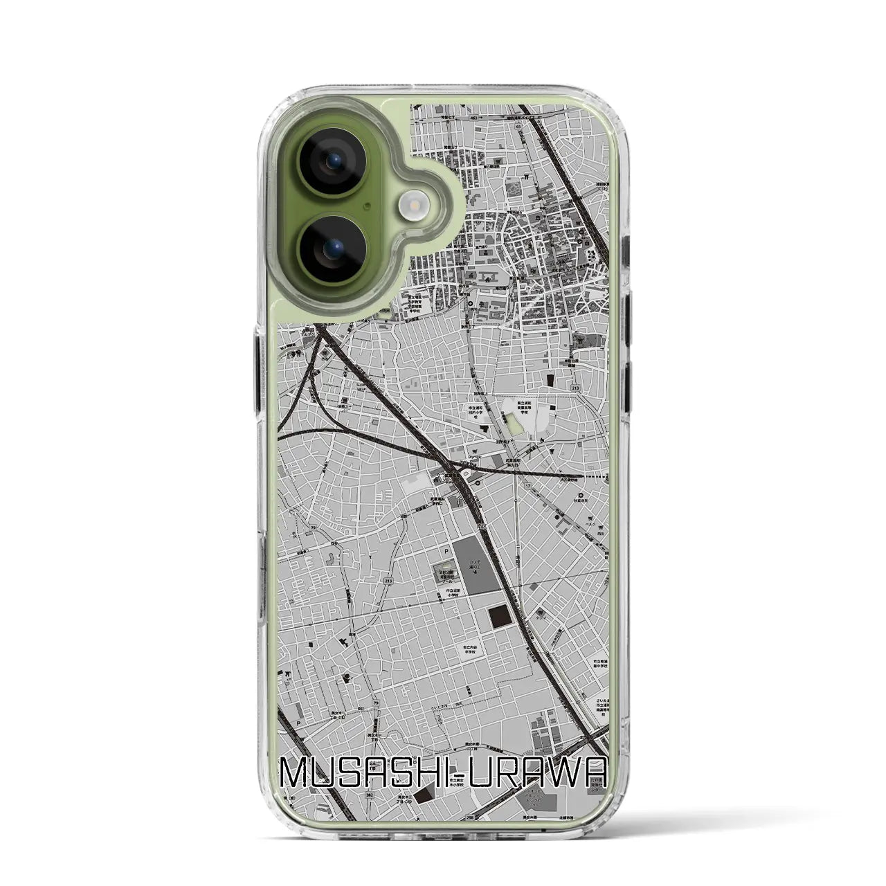 【武蔵浦和(埼玉県)】地図柄iPhoneケース(MagSafeタイプ)