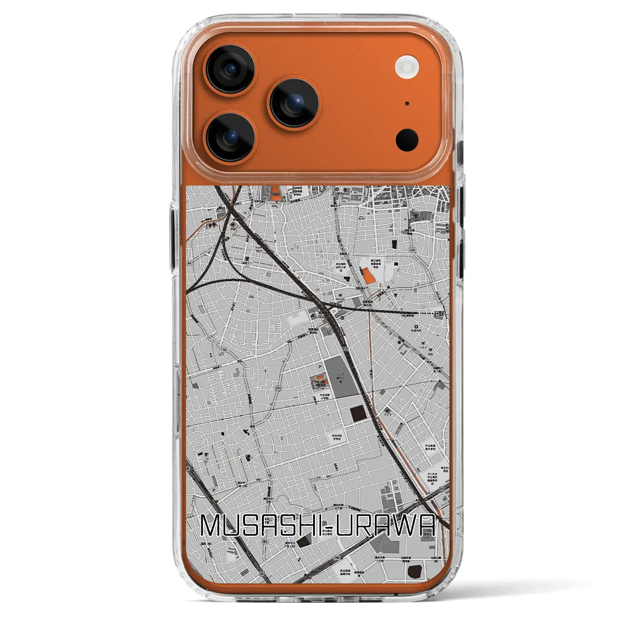 【武蔵浦和(埼玉県)】地図柄iPhoneケース(MagSafeタイプ)