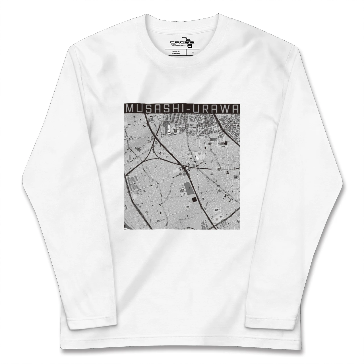 【武蔵浦和(埼玉県)】地図柄ロングスリーブTシャツ