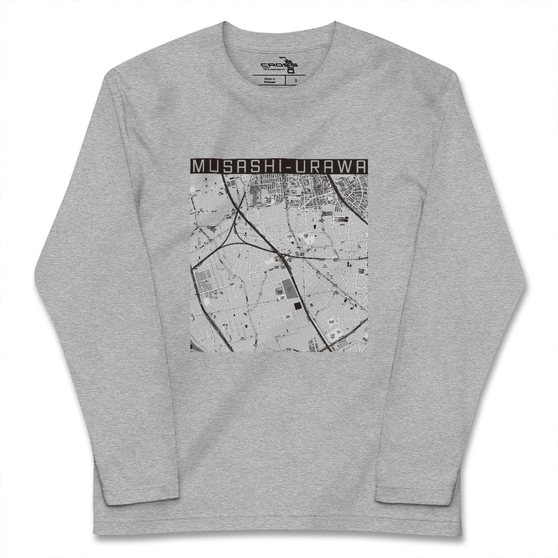 【武蔵浦和(埼玉県)】地図柄ロングスリーブTシャツ