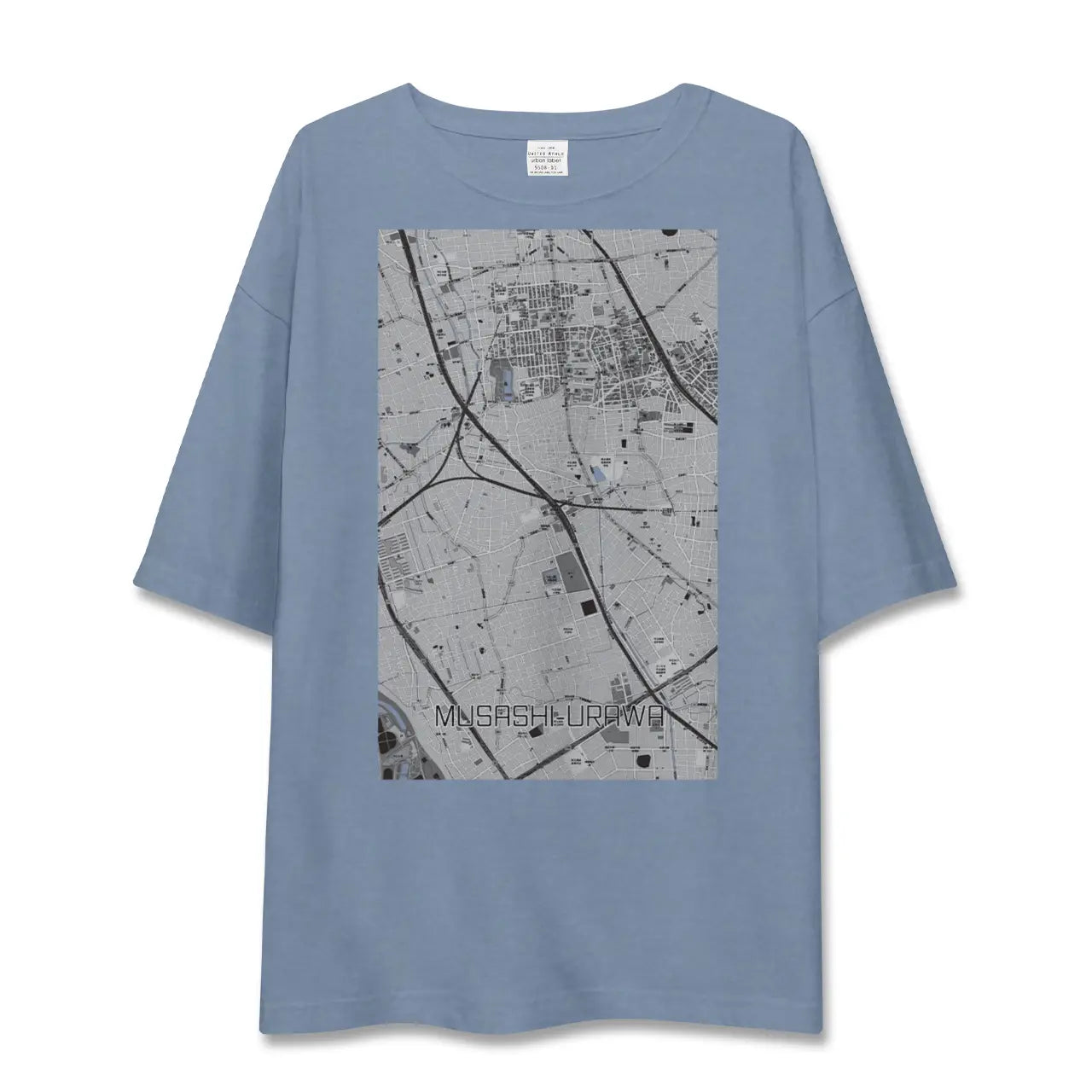 【武蔵浦和(埼玉県)】地図柄ビッグシルエットTシャツ